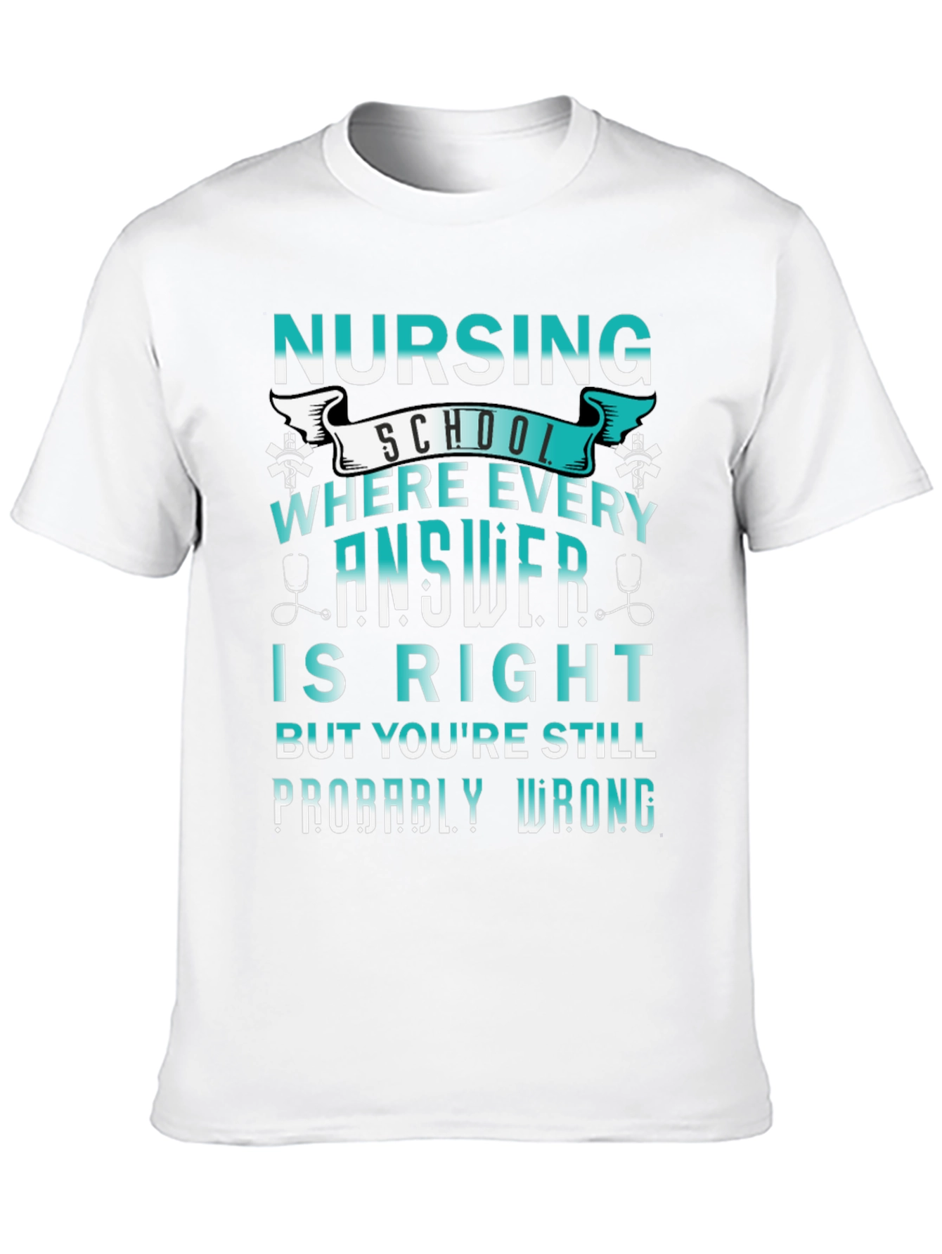 Black Nursing School: Every Answer Is Right Tee view 10