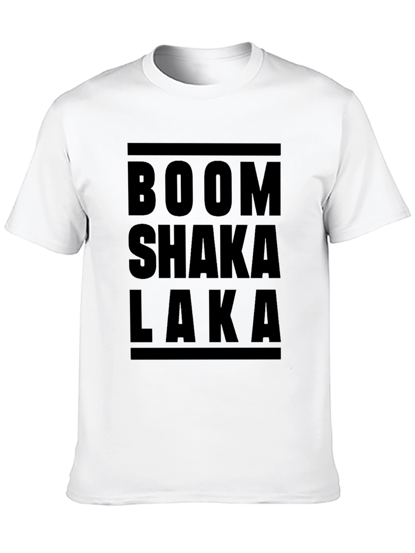Black Boom Shaka Laka Graphic Tee - Black Casual T-Shirt view 10