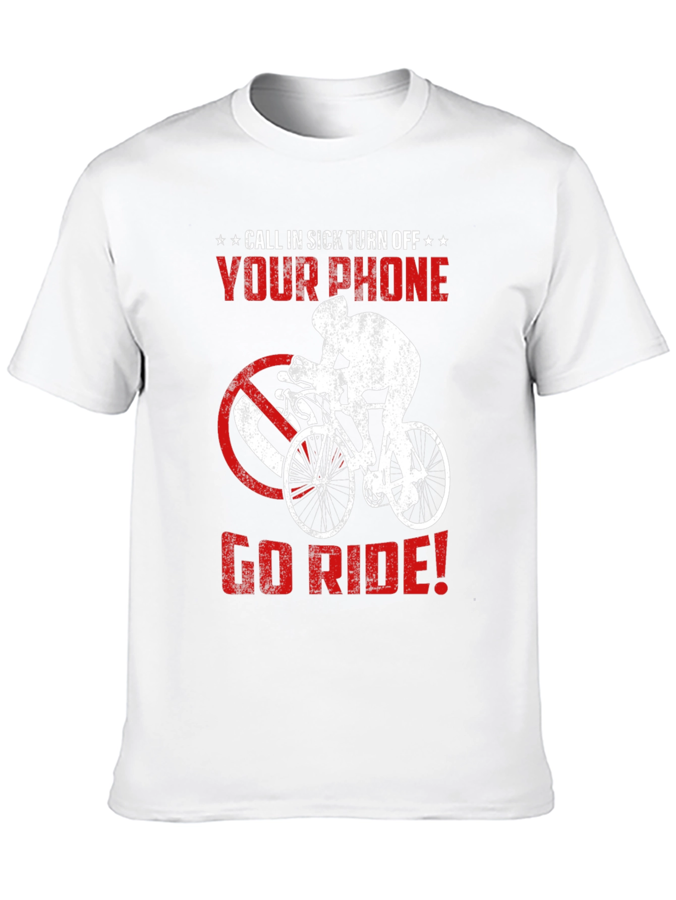 Black Call in Sick Cycling T-Shirt view 10