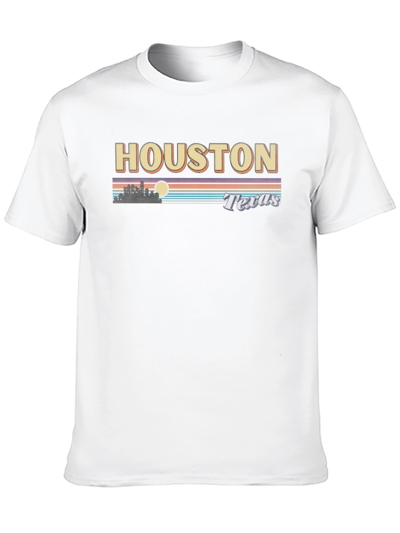 Black Houston Texas Retro Graphic T-Shirt view 10