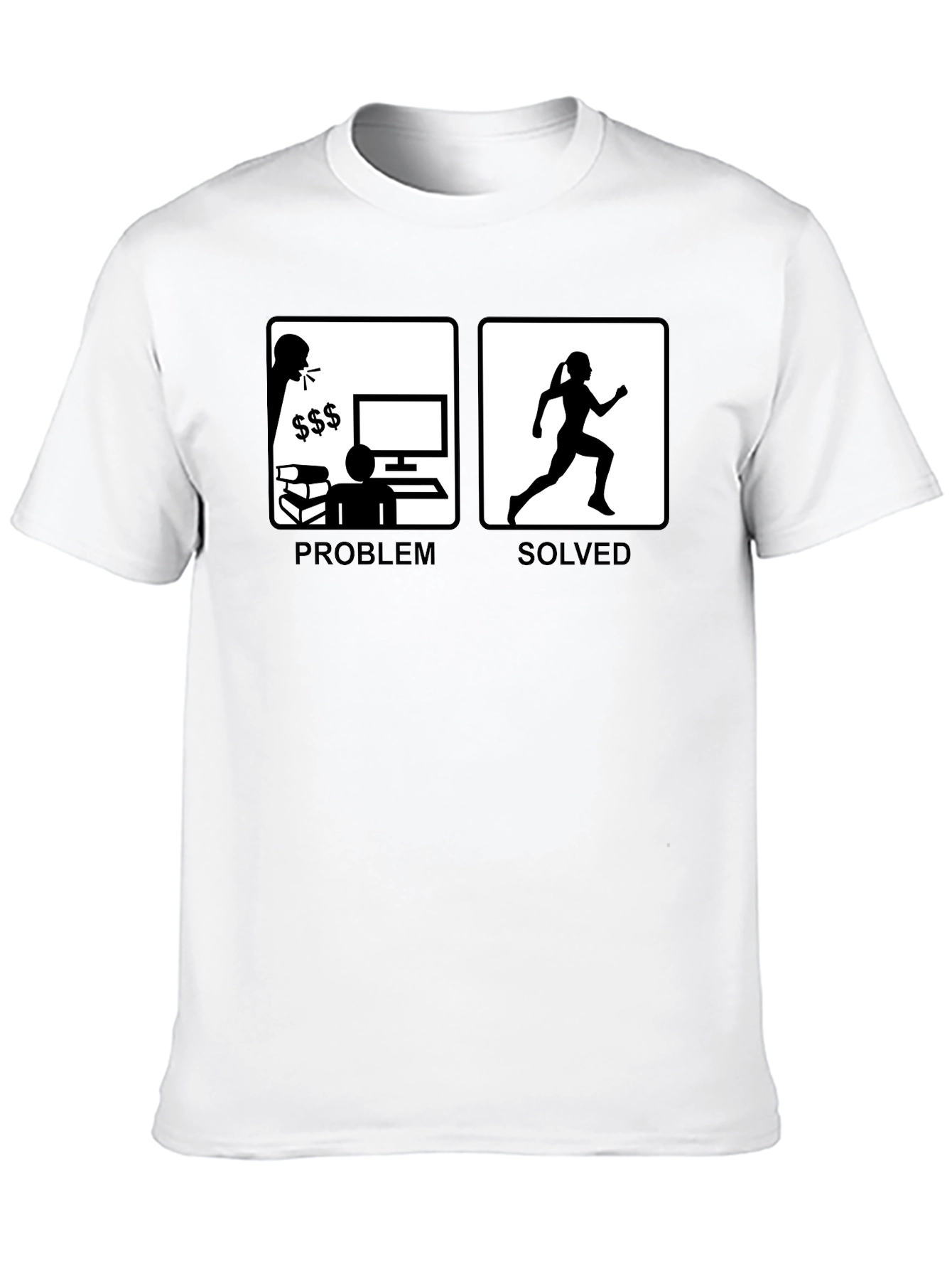 Black Problem Solved Running T-Shirt view 10