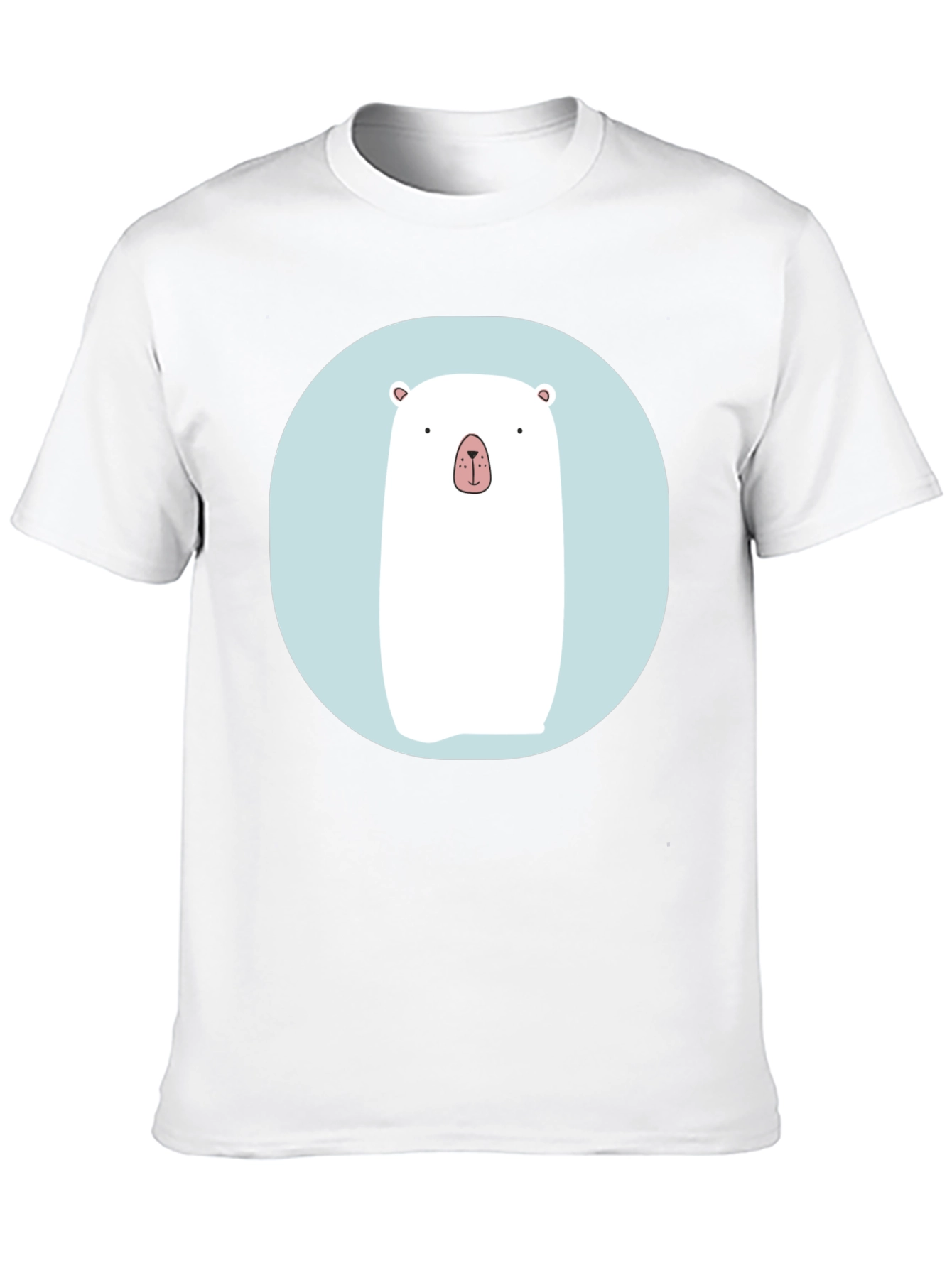 Black Cute Polar Bear Graphic T-Shirt - Black view 10