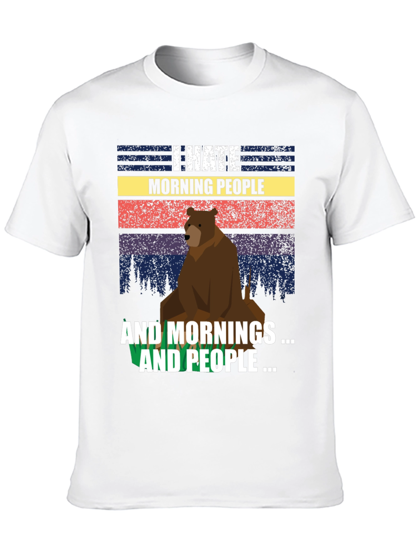 Black I Hate Morning People Graphic Tee view 10