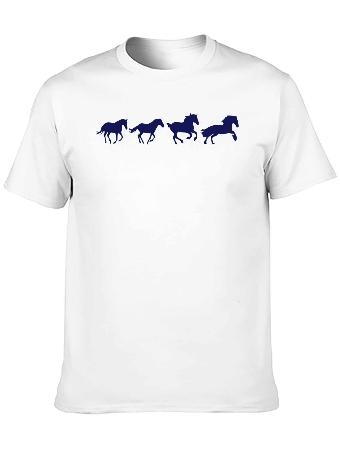 Black Horse Silhouette Graphic Tee - Black Cotton view 10