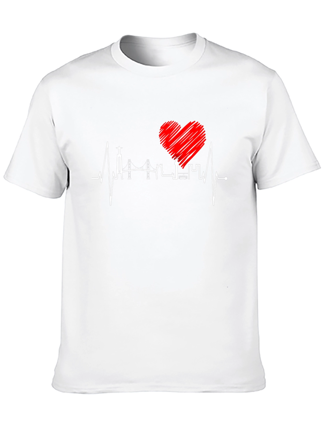Lisbon Heartbeat T-Shirt - City Love Tee - 10