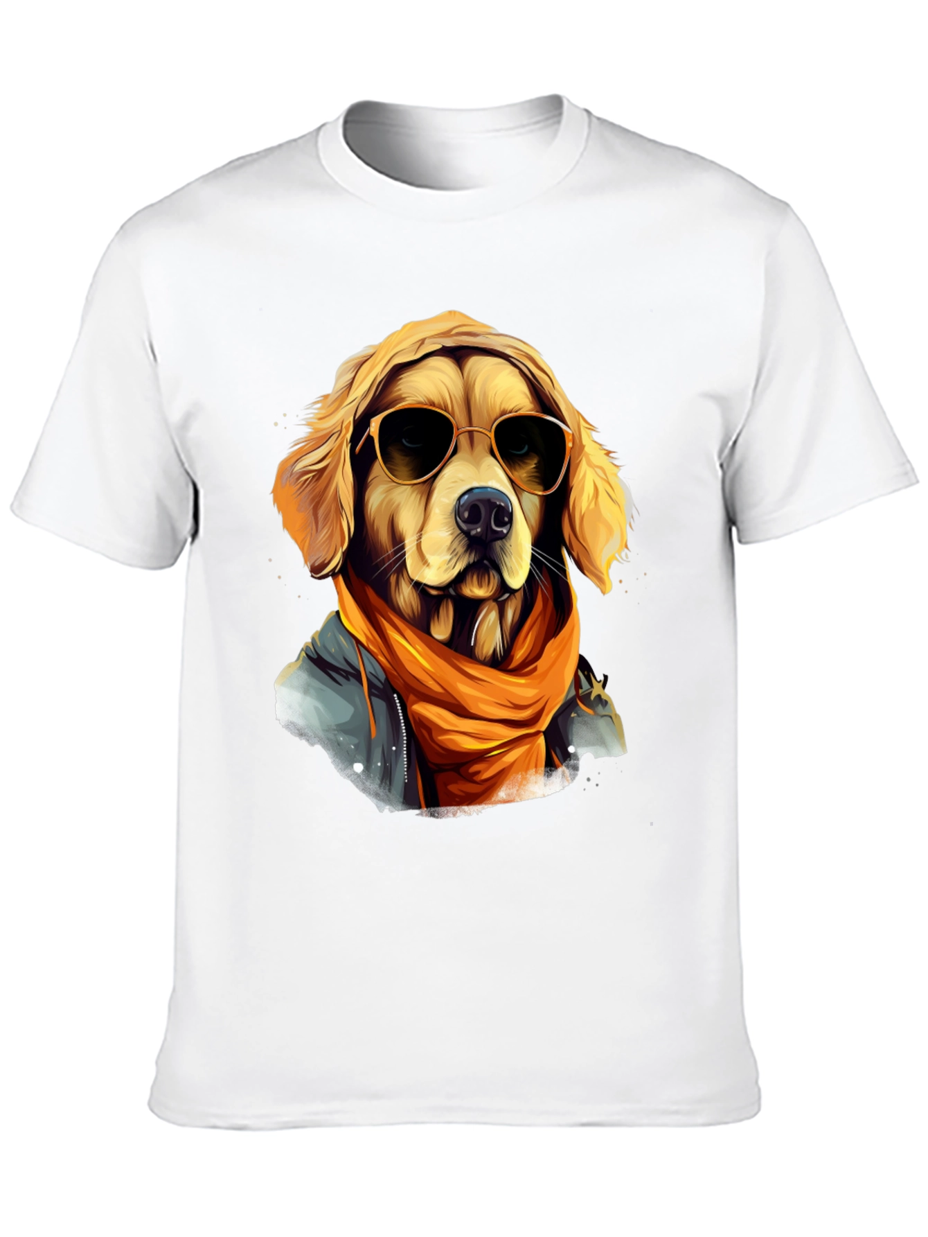 Black Dog with Sunglasses T-Shirt - Cool Graphic Tee view 10