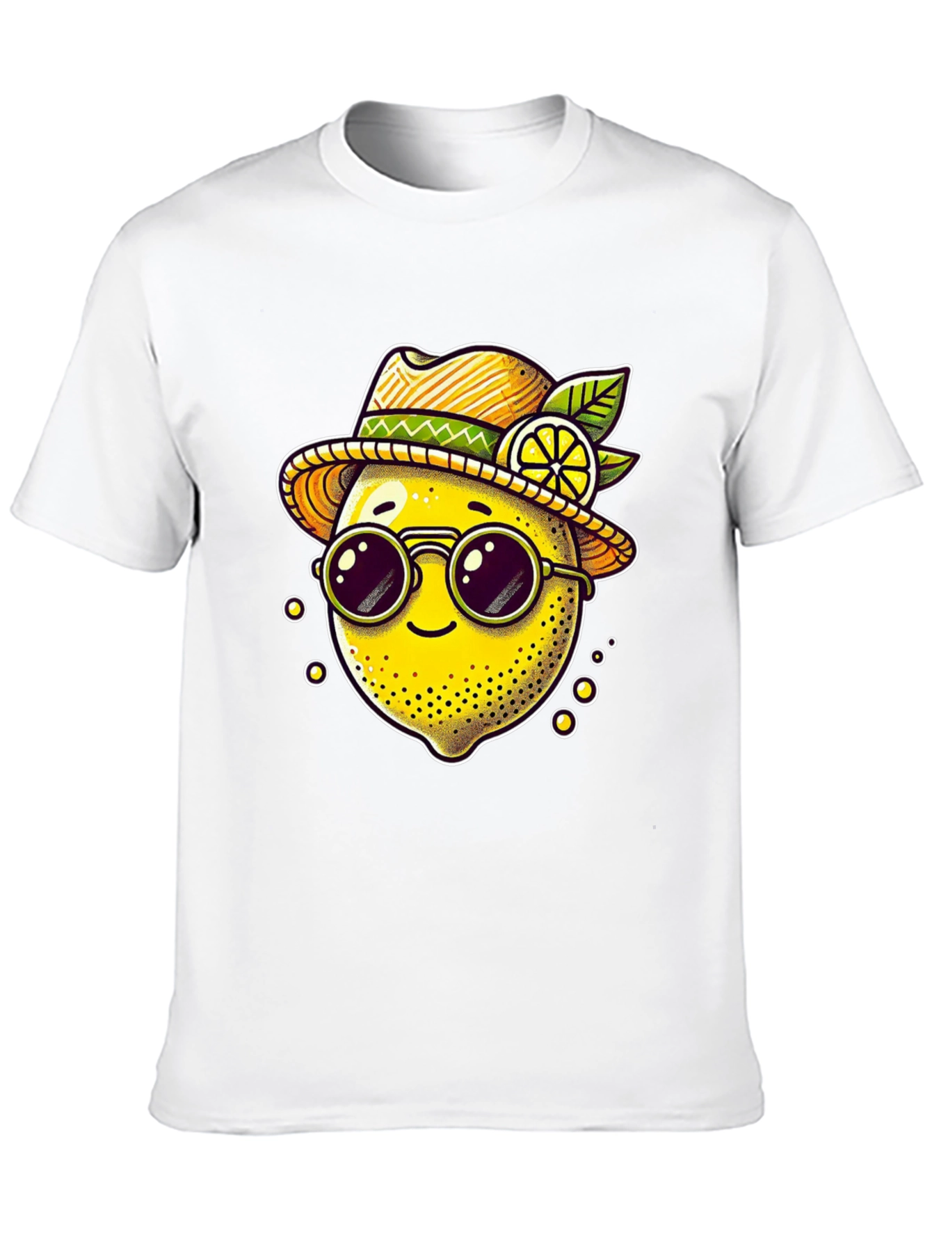 Black Funky Lemon Tee - Cool Fruit Graphic Shirt view 10