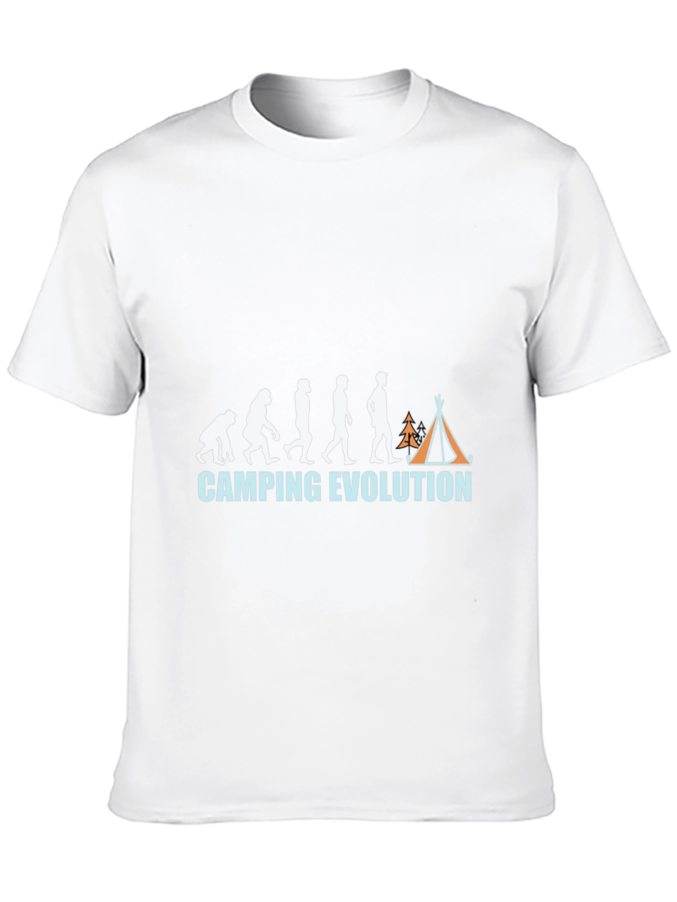 Black Camping Evolution T-Shirt: Funny Outdoor Tee view 10