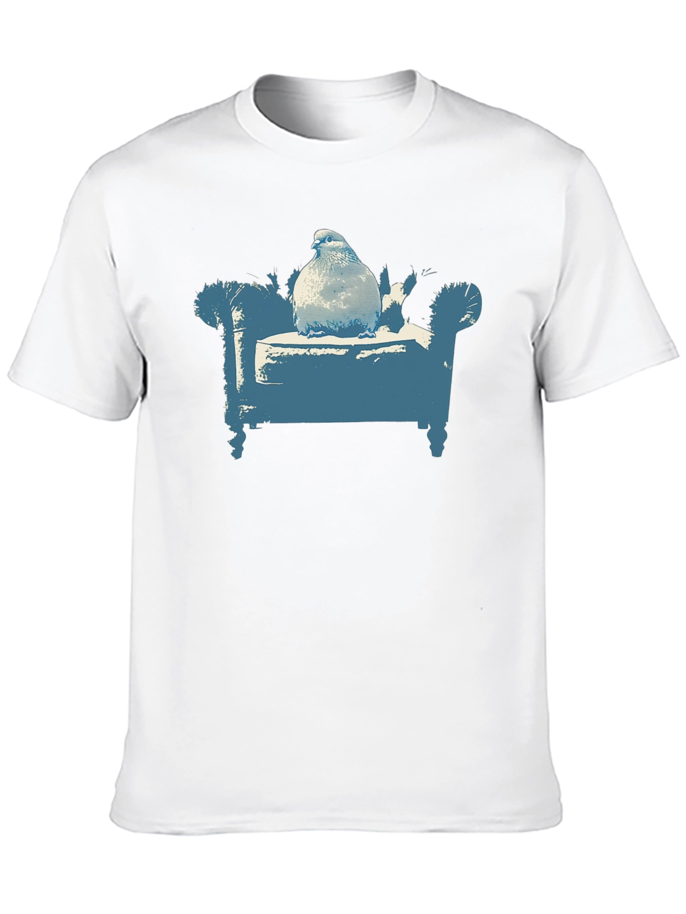 Black Pigeon on Couch Graphic T-Shirt - Quirky Menswear view 10