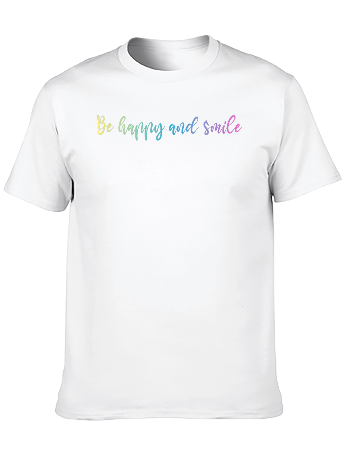 Black Be Happy and Smile Graphic T-Shirt view 10