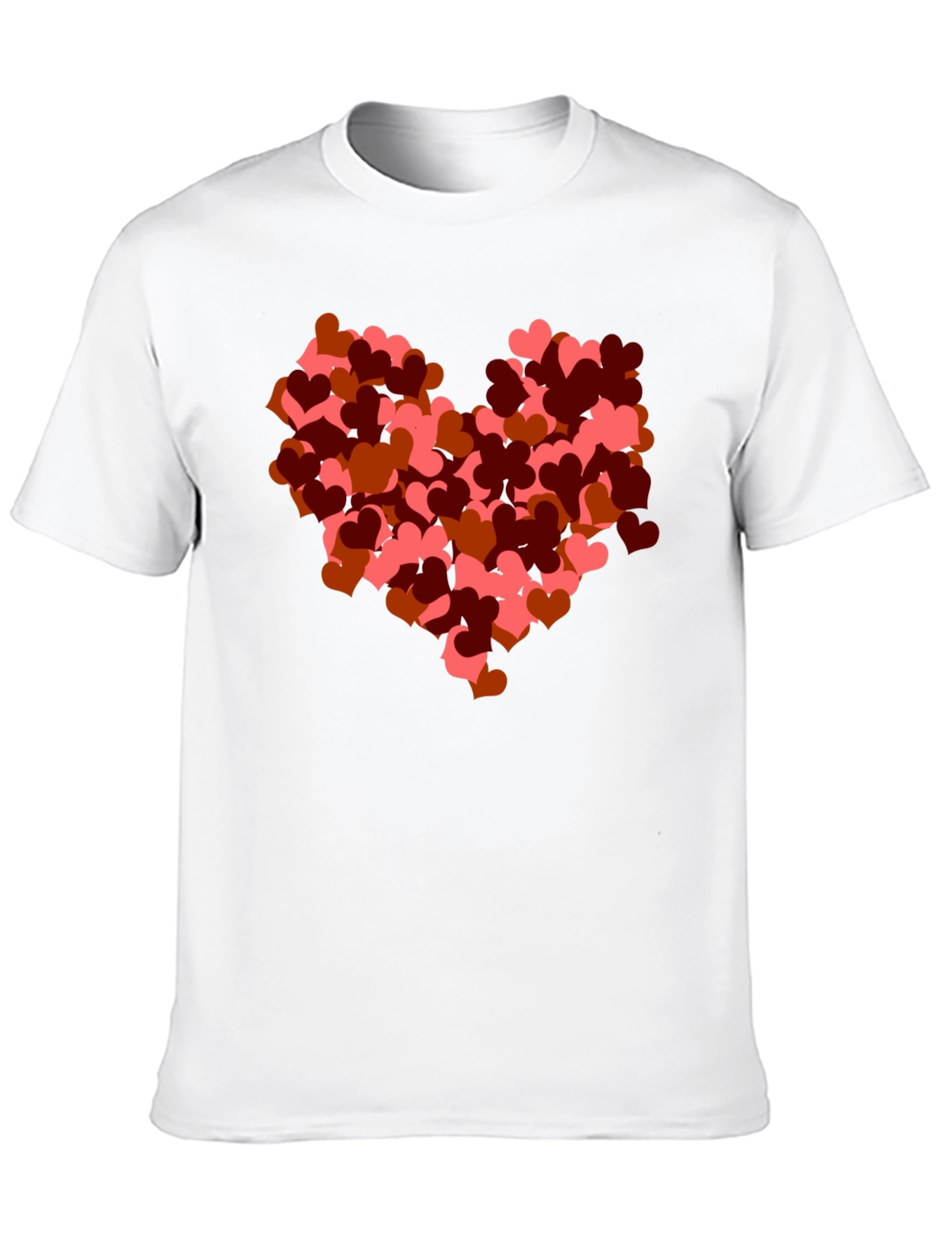 Black Heart Cluster Graphic Black T-Shirt view 10