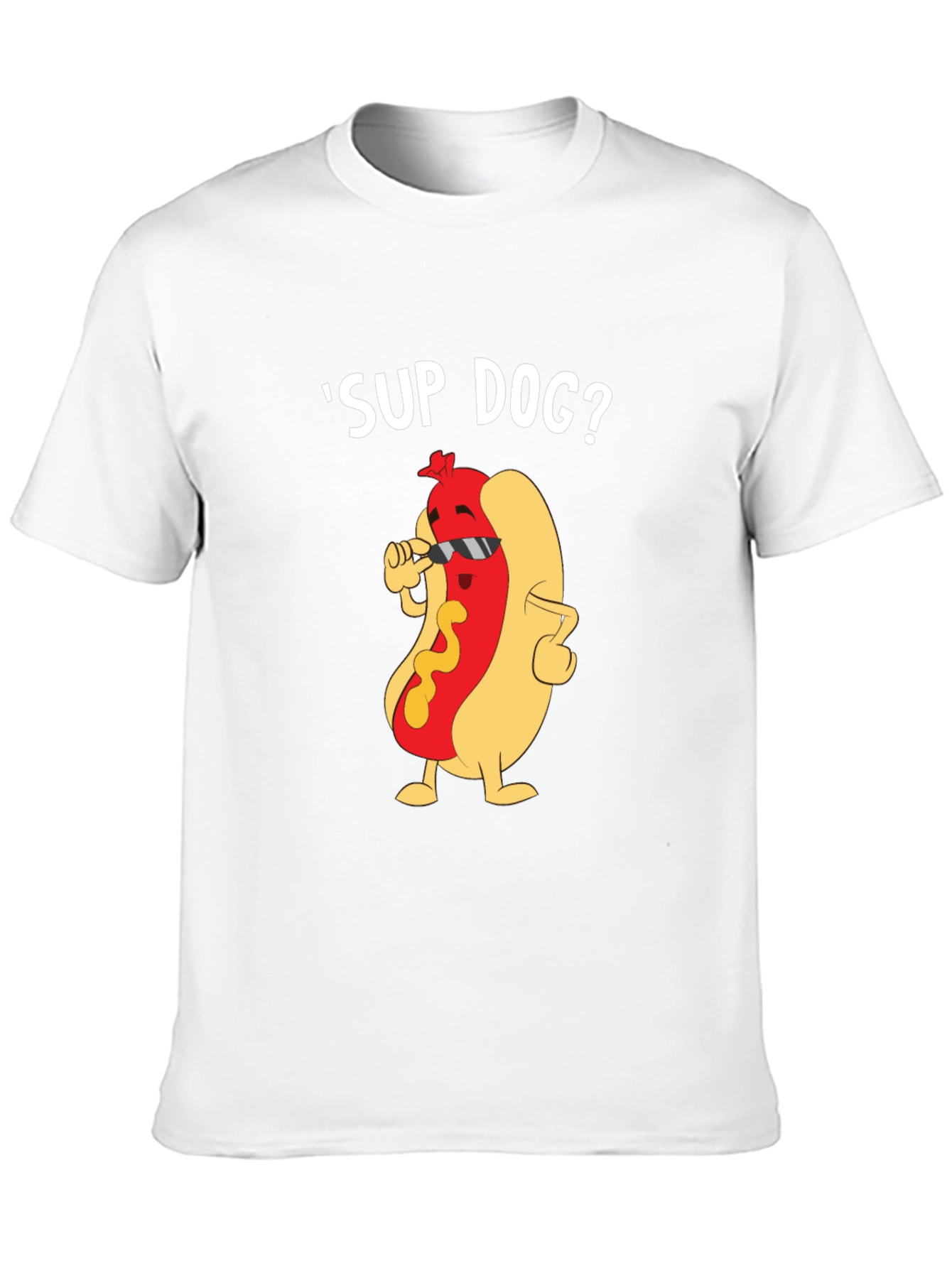 Black Cool Hot Dog Graphic Tee - Funny Pun T-Shirt view 10