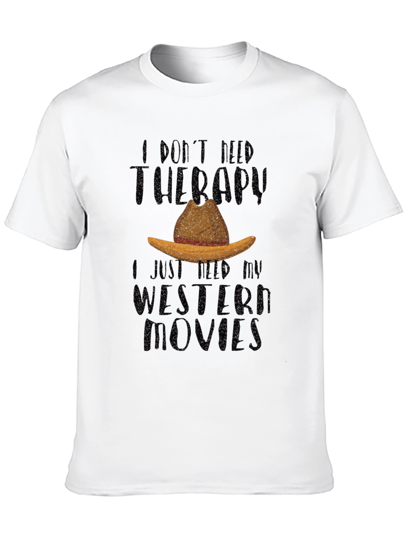 Black Western Movies Therapy T-Shirt view 10