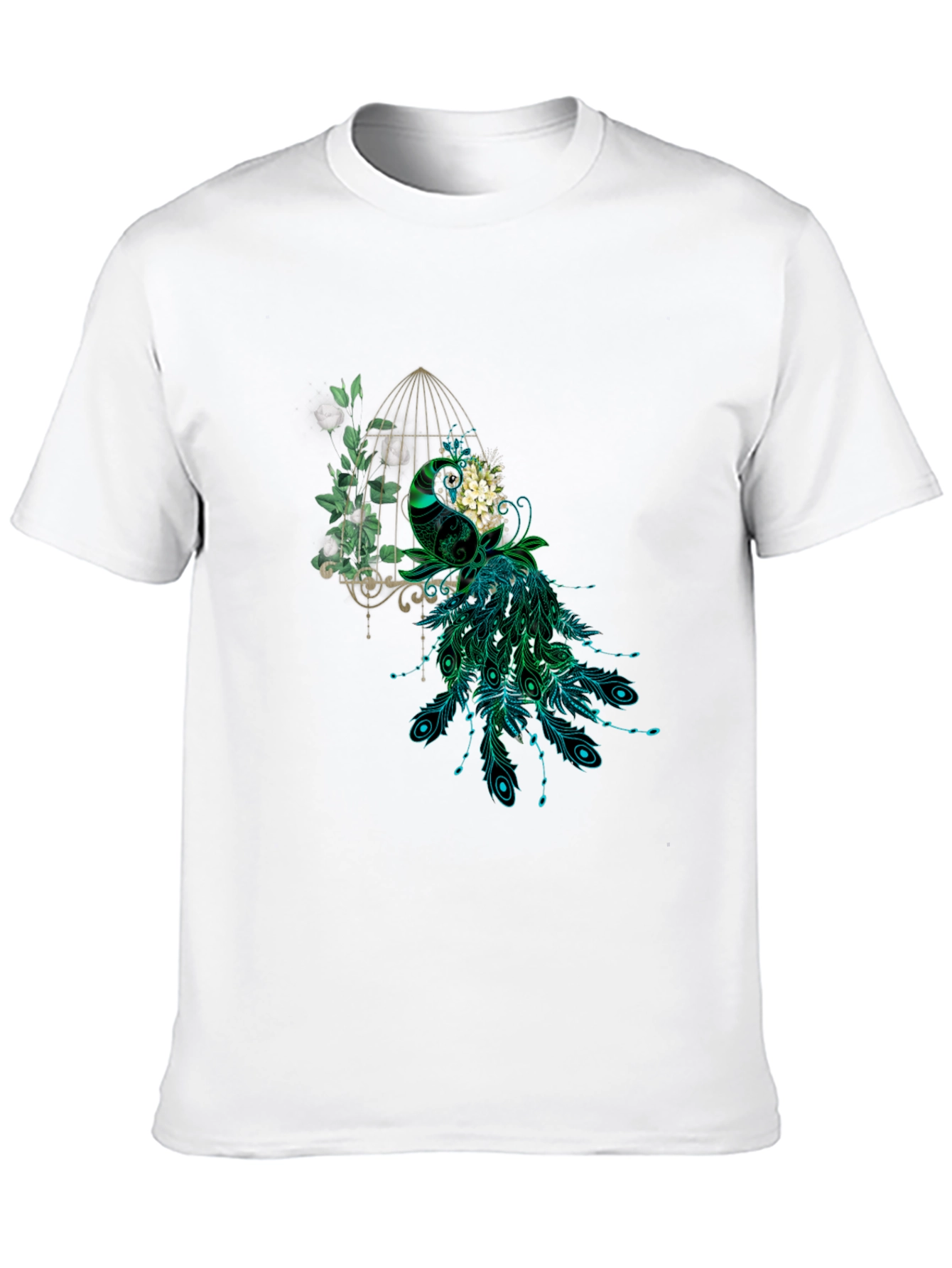 Peacock Cage Graphic T-Shirt - 10