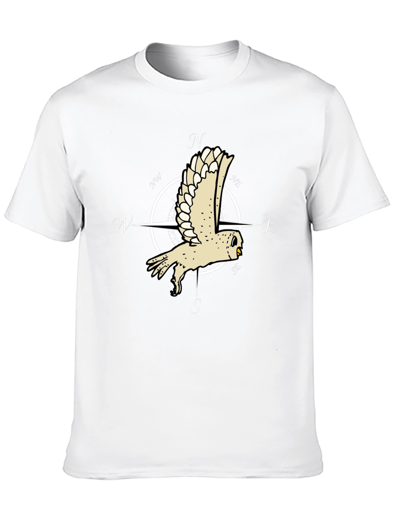 Black Owl Compass Rose Black T-Shirt view 10