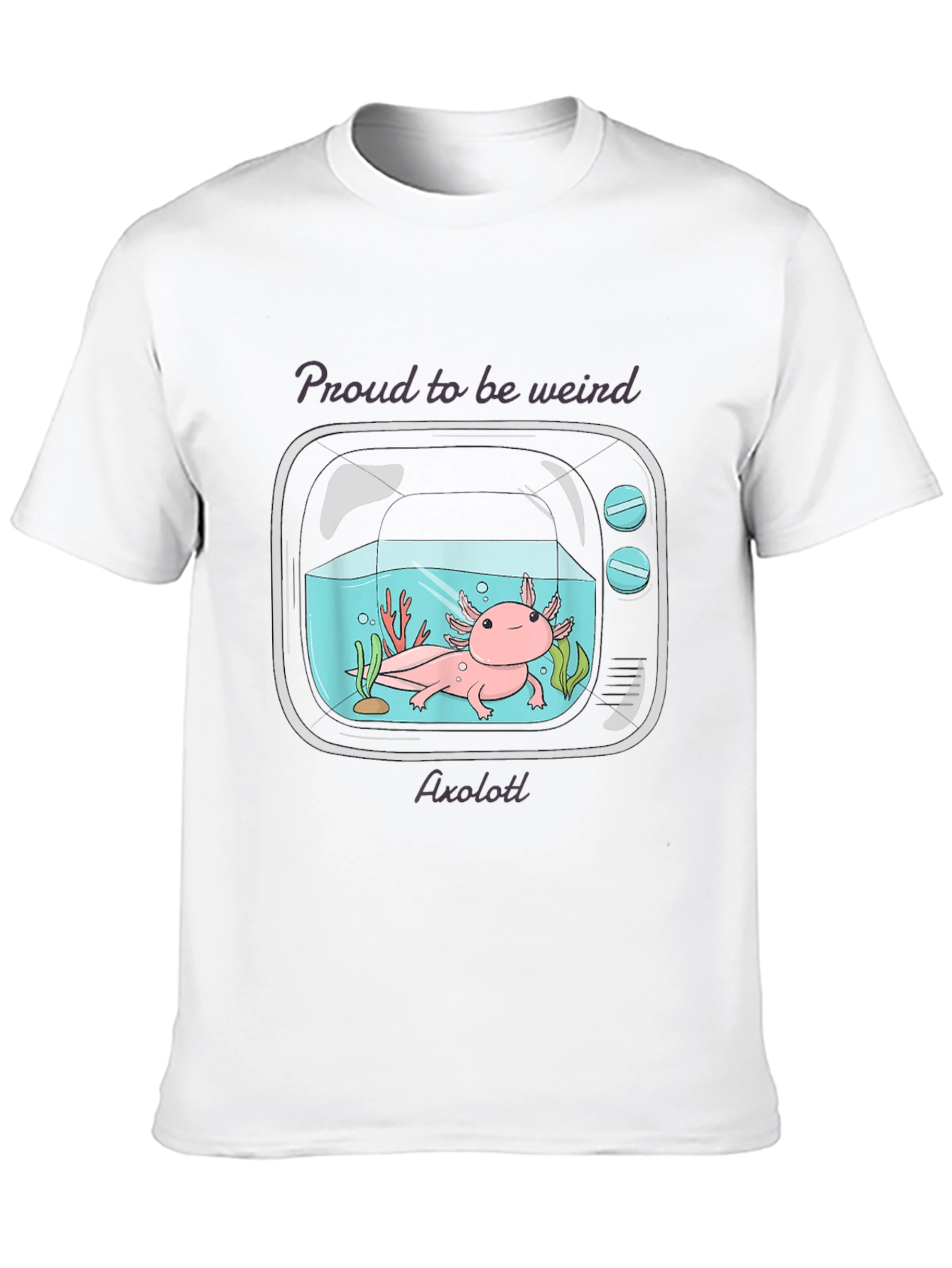 Black Proud to be Weird Axolotl T-Shirt view 10
