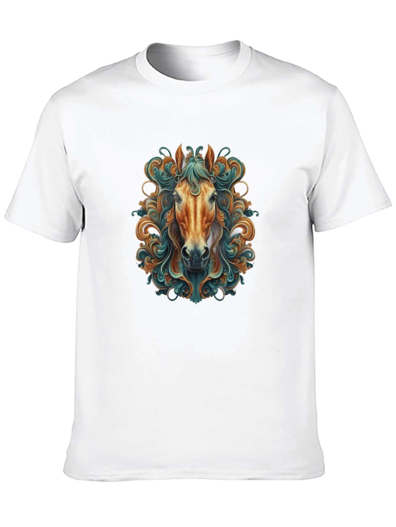 Black Horse Art Graphic Tee - Stylish Men's Black T-Shirt view 10