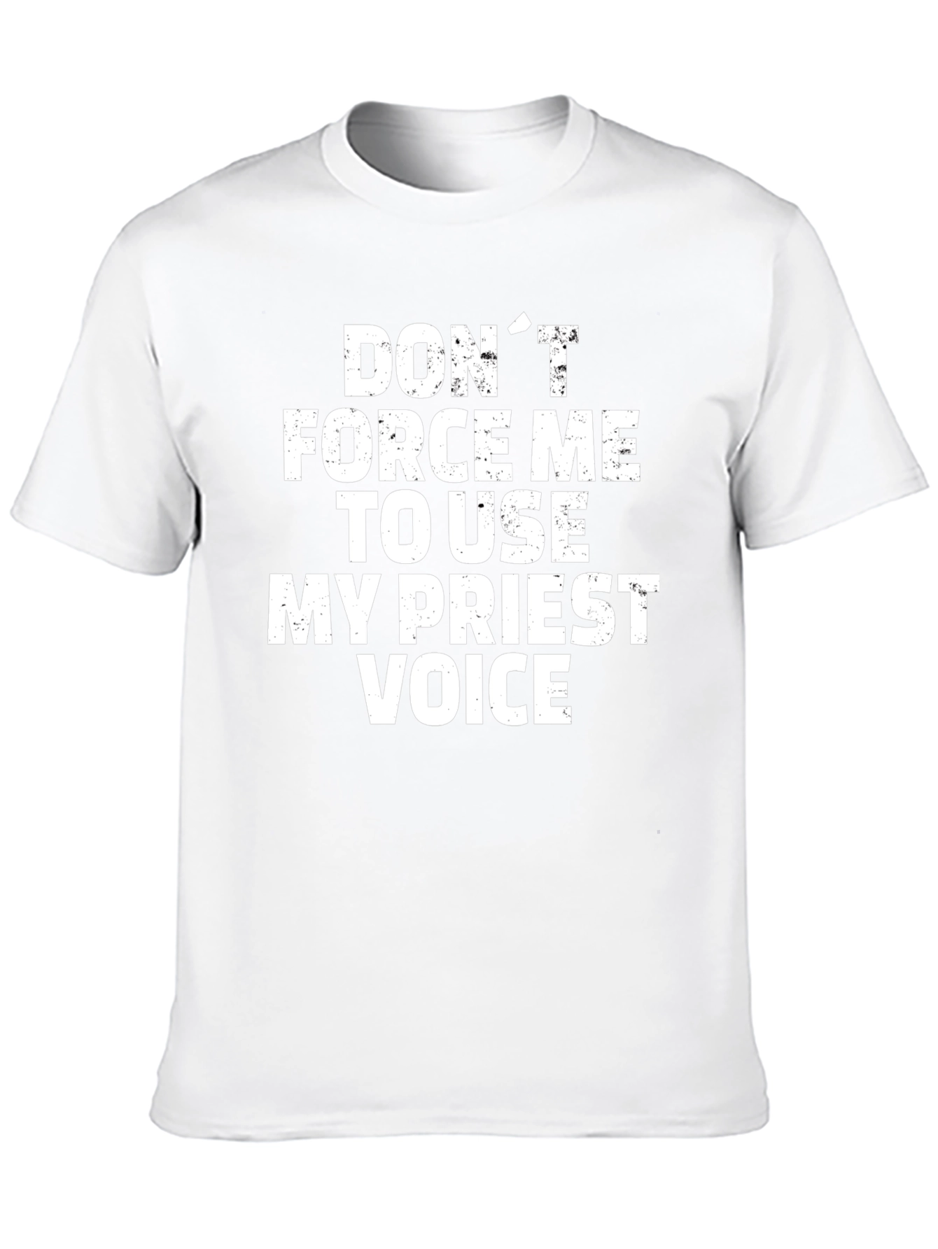 Black Funny Priest Voice T-Shirt view 10