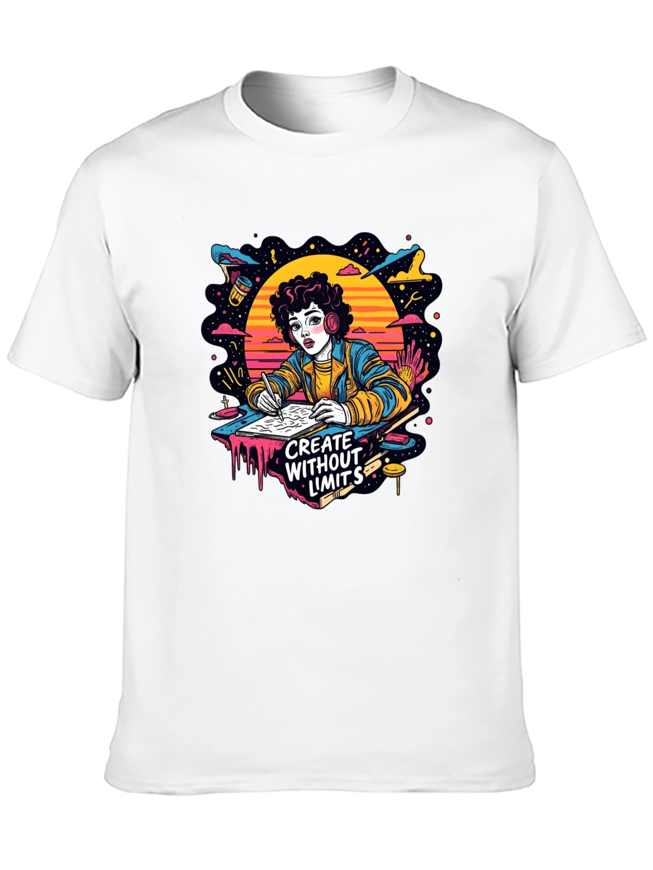 Black Creative Spirit Graphic T-Shirt - Unisex view 10