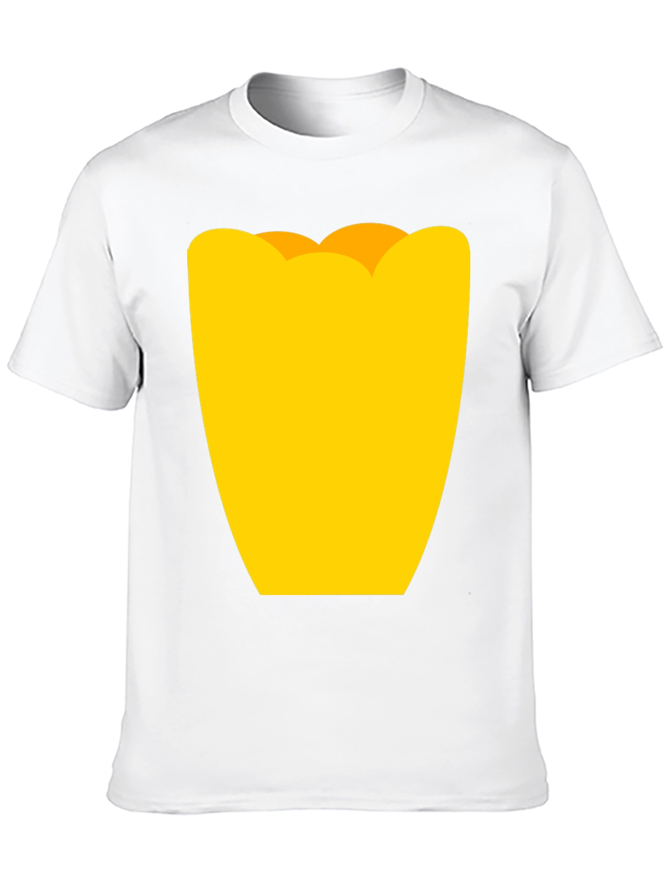 Black Mens Black Graphic Tee - Yellow Tulip Design view 10