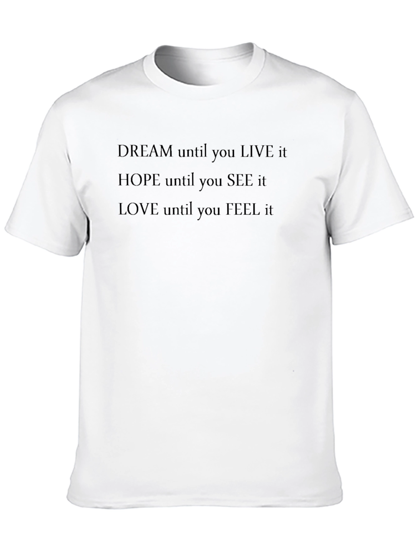 Black Inspirational Black T-Shirt - Dream, Hope, Love view 10