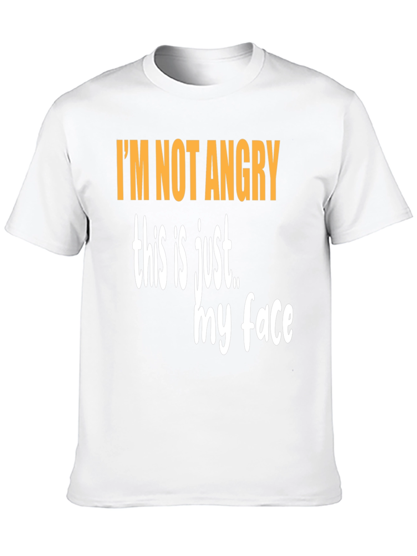 Black Funny Graphic T-Shirt - I'm Not Angry view 10