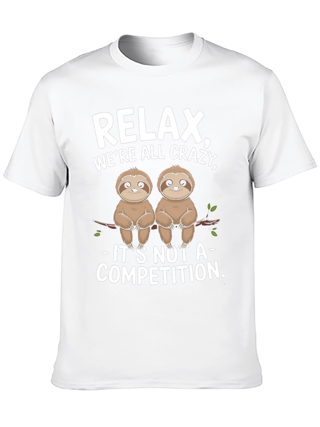 Black Relax We're All Crazy Sloth Graphic Tee view 10