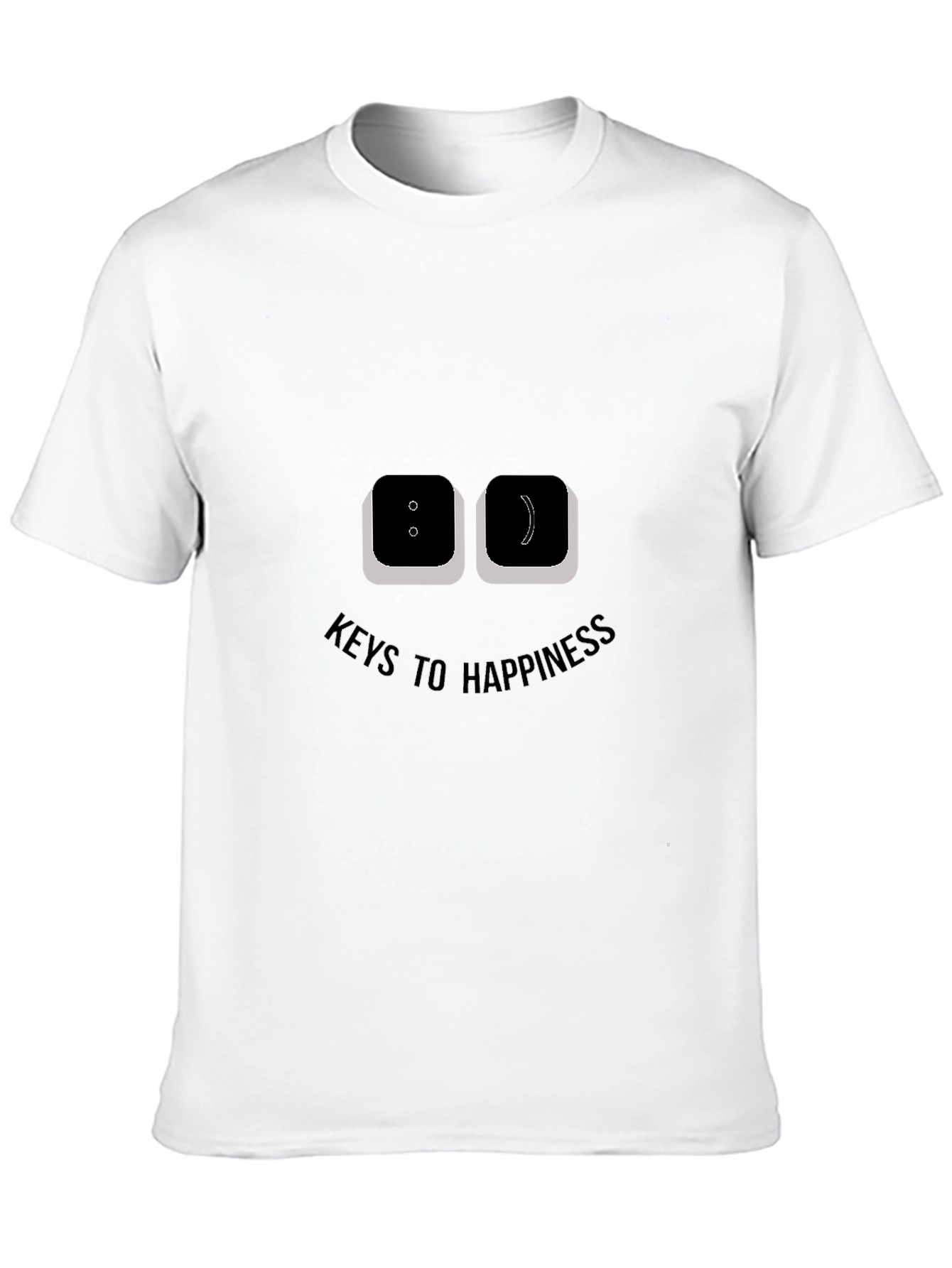 Black Keys to Happiness Graphic Tee - Black Cotton T-Shirt view 10