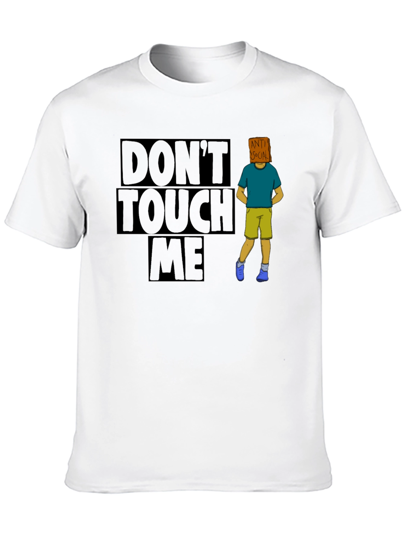 Black Don't Touch Me Anti Social T-Shirt view 10