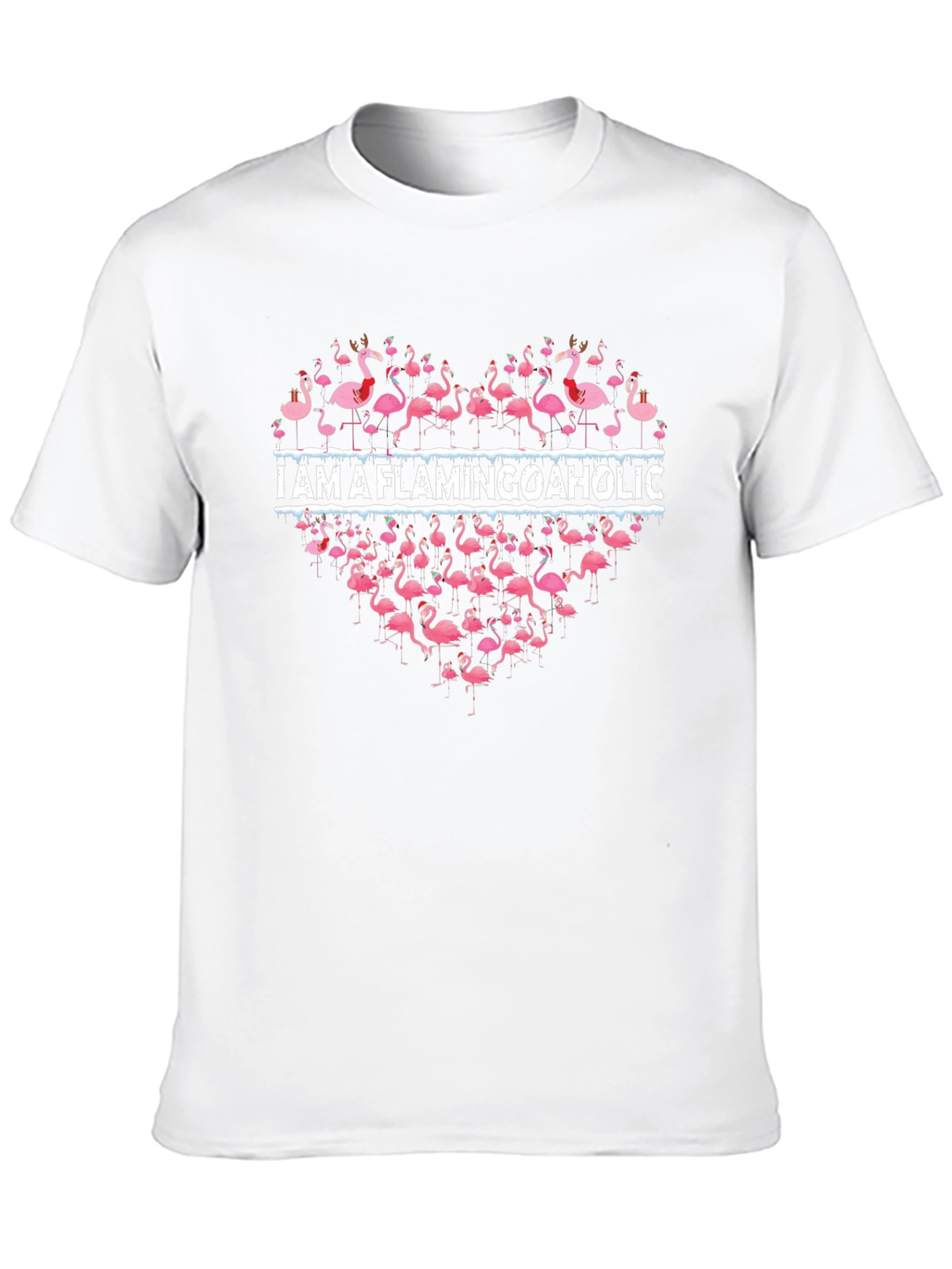 Black I Am A Flamingoaholic Graphic Tee view 10