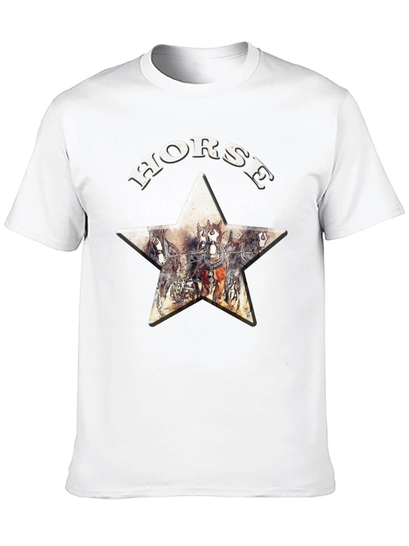 Black Horse Graphic Print Star Tee view 10