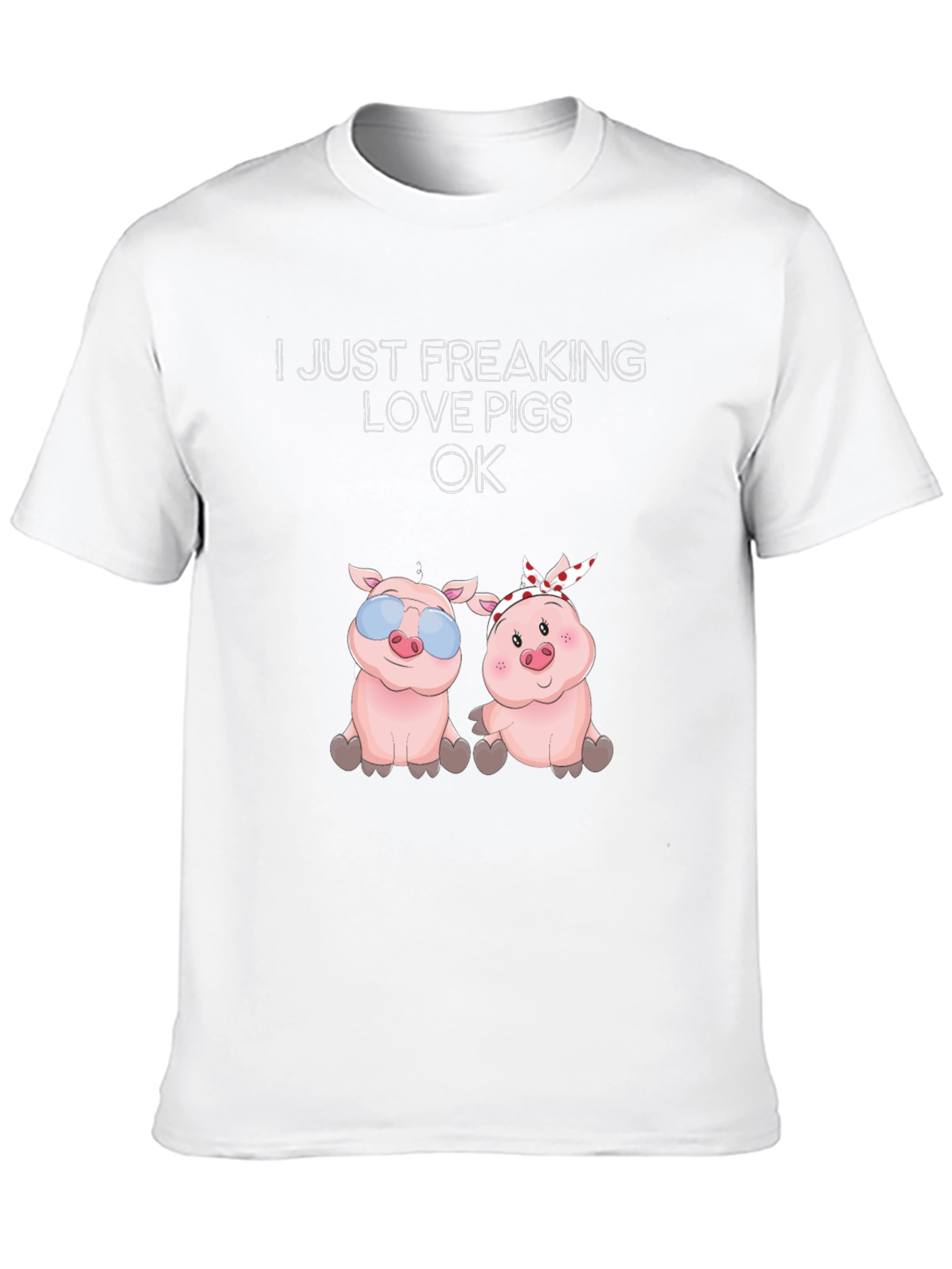 Black Funny Pig Lover T-Shirt view 10