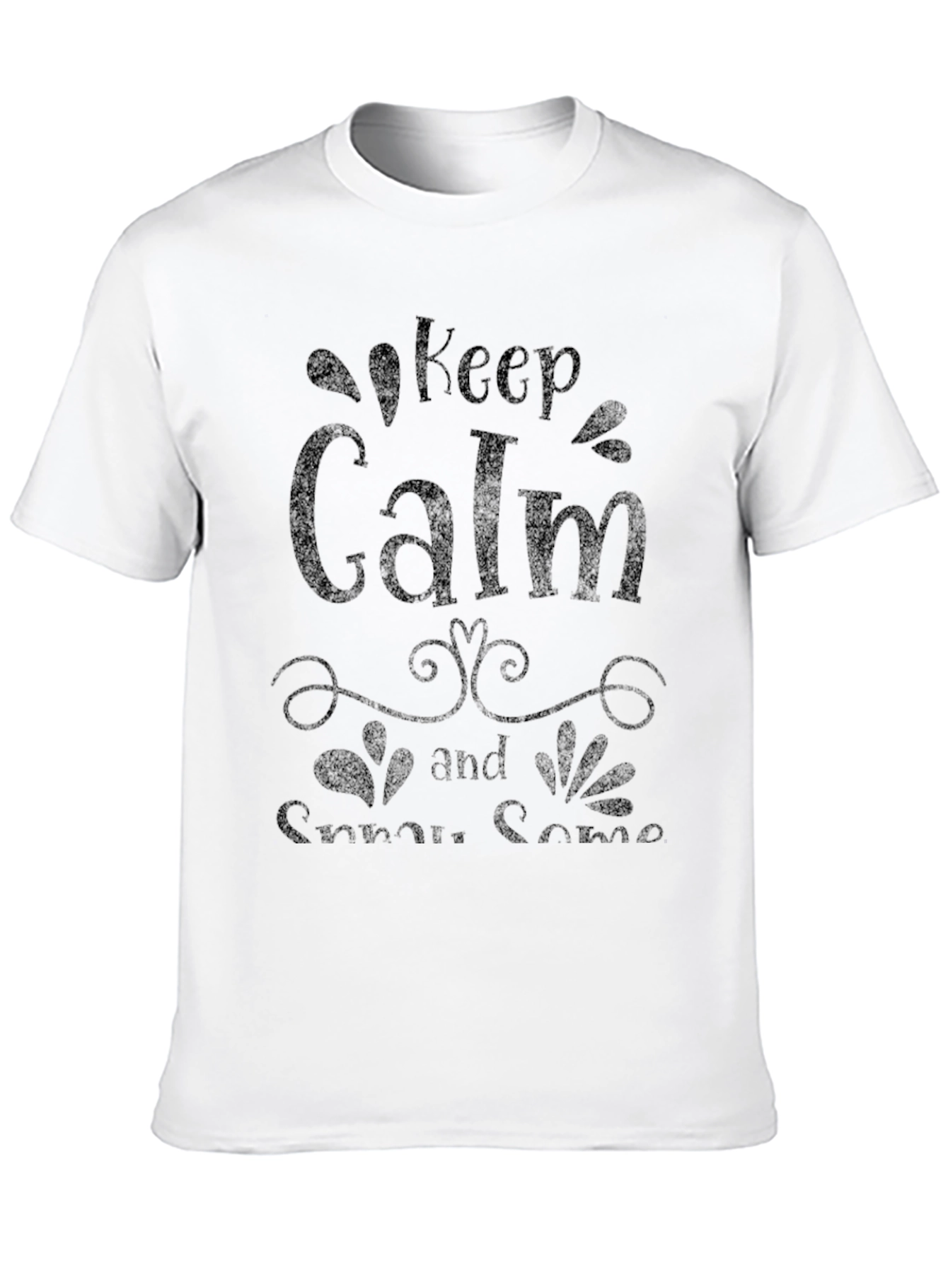 Black Keep Calm and Snuggle Some Black Tee view 10