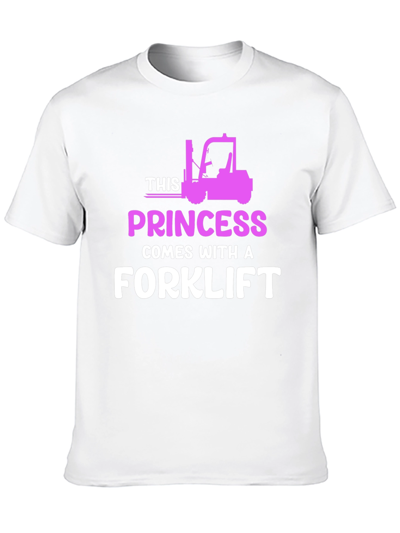 Black Princess Forklift T-Shirt - Funny Women's Workwear view 10