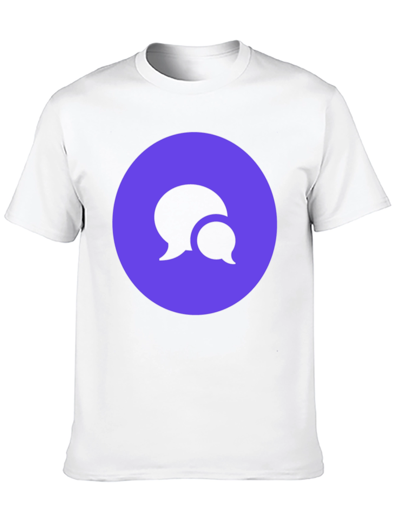 Black Stylish Black T-Shirt with Chat Bubble Design view 10