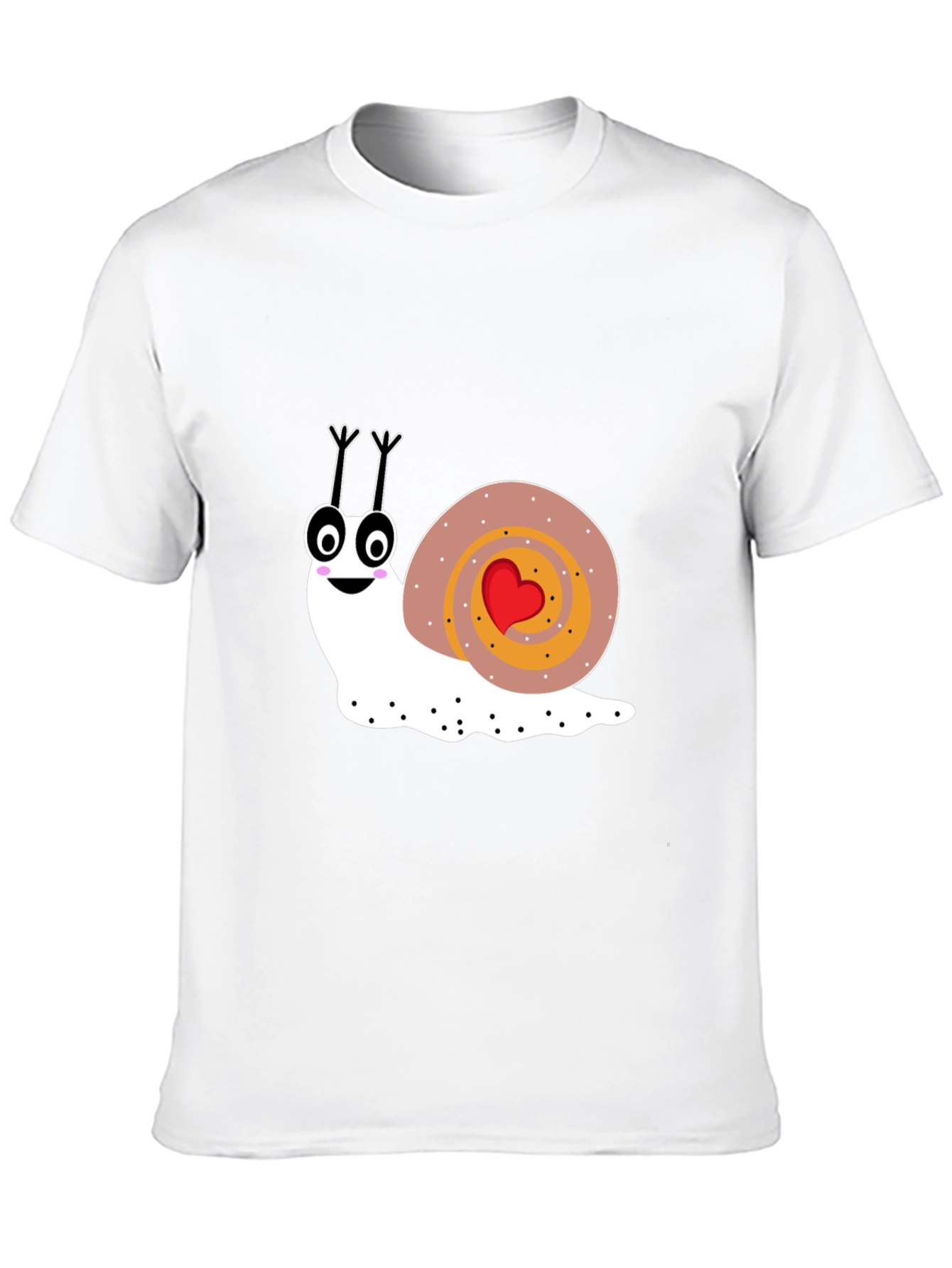 Black Cute Snail Graphic Tee - Love Bug T-Shirt view 10