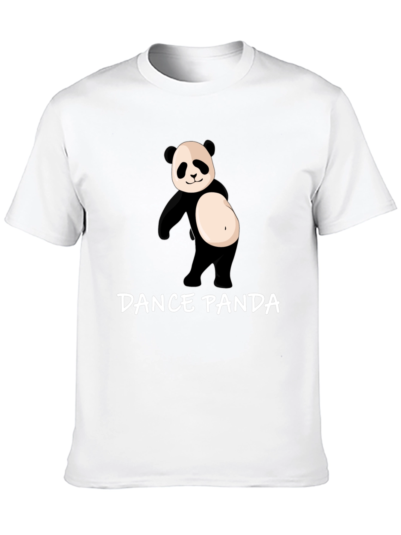 Black Dance Panda Graphic Tee - Black Cotton T-Shirt view 10