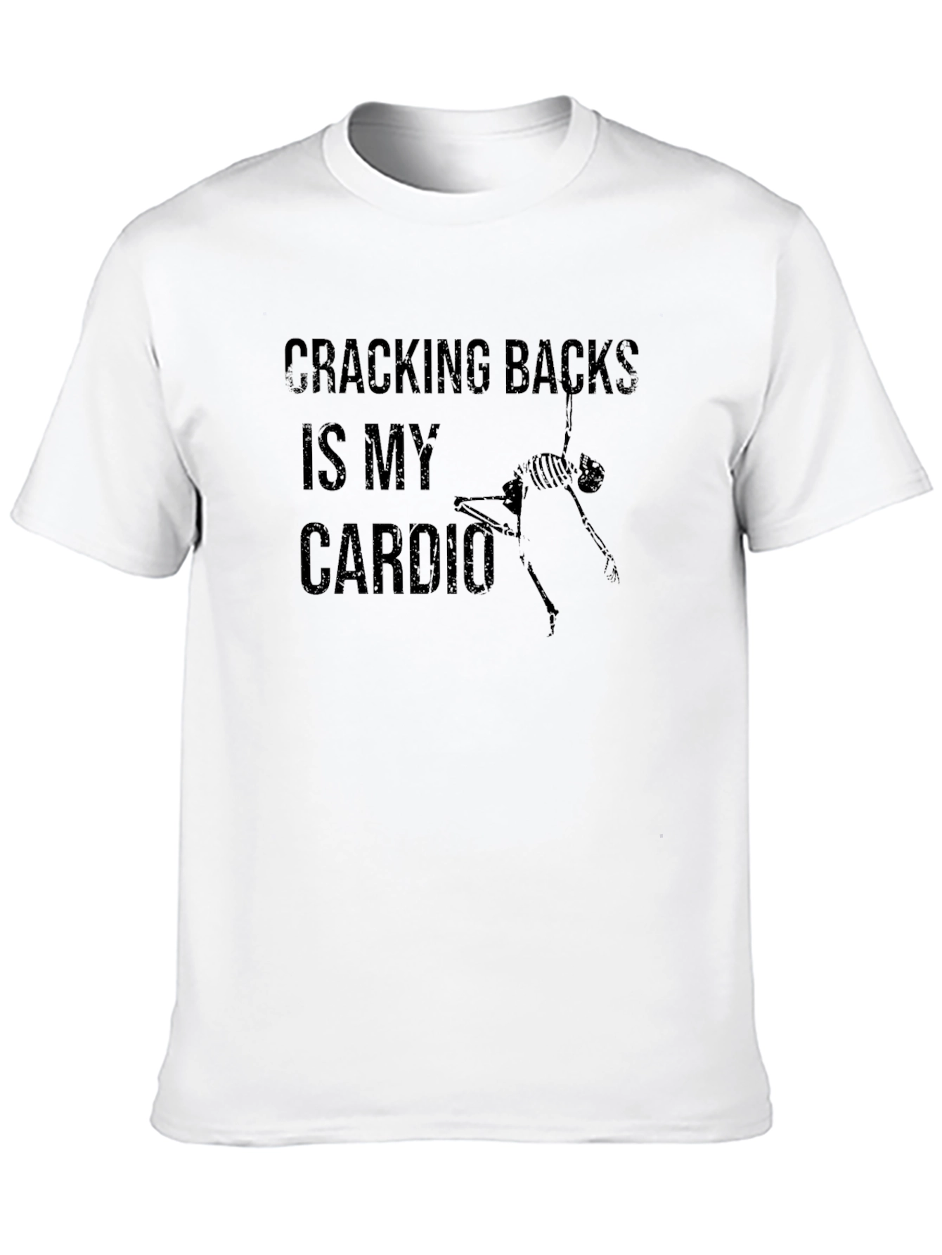 Black Cracking Backs Is My Cardio Black T-Shirt view 10