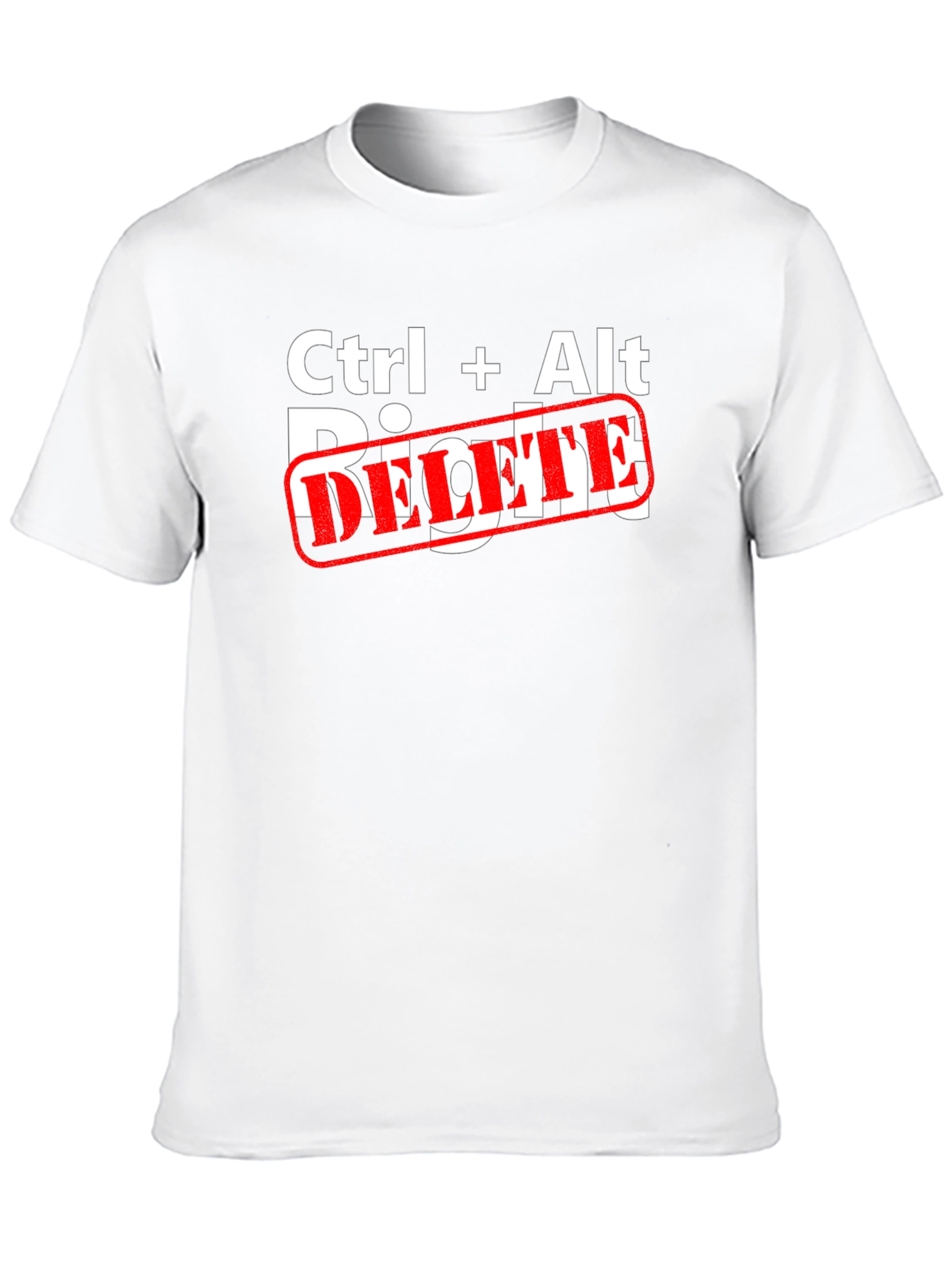 Black Ctrl+Alt Delete Graphic T-Shirt - Black Cotton Blend view 10