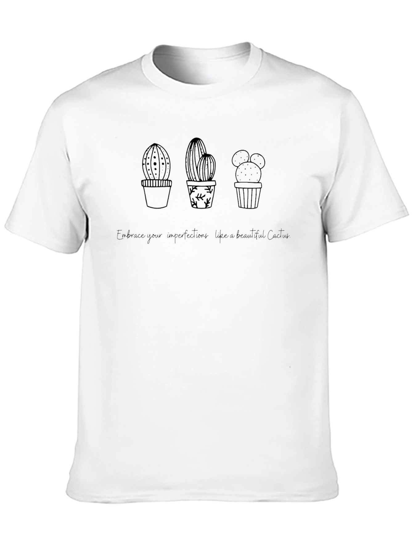 Black Embrace Imperfections Cactus Graphic Tee - Unisex view 10