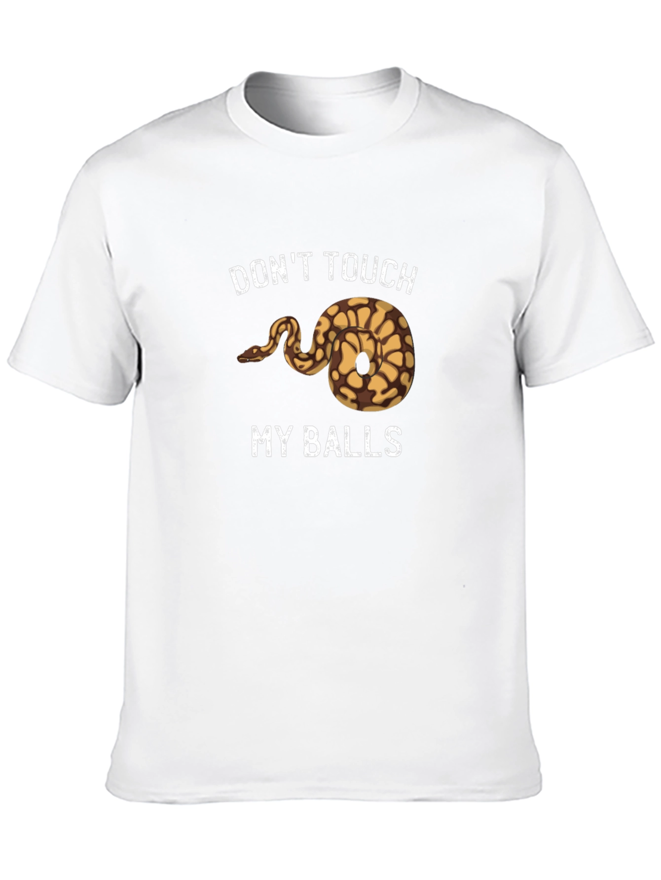 Black Don't Touch My Balls Snake Graphic T-Shirt view 10