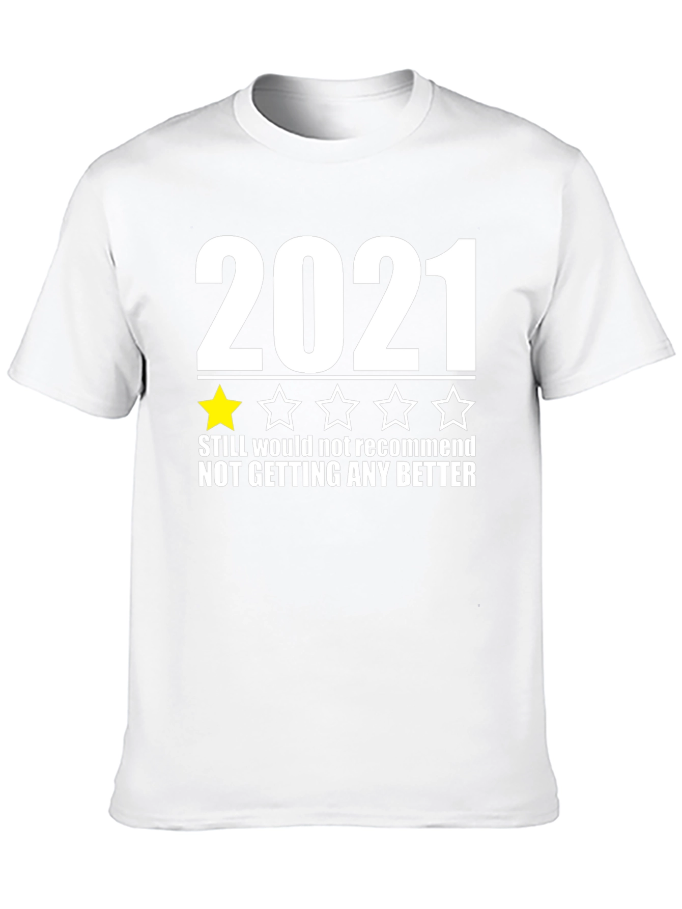 Black 2021 One Star T-Shirt Funny Novelty Tee view 10