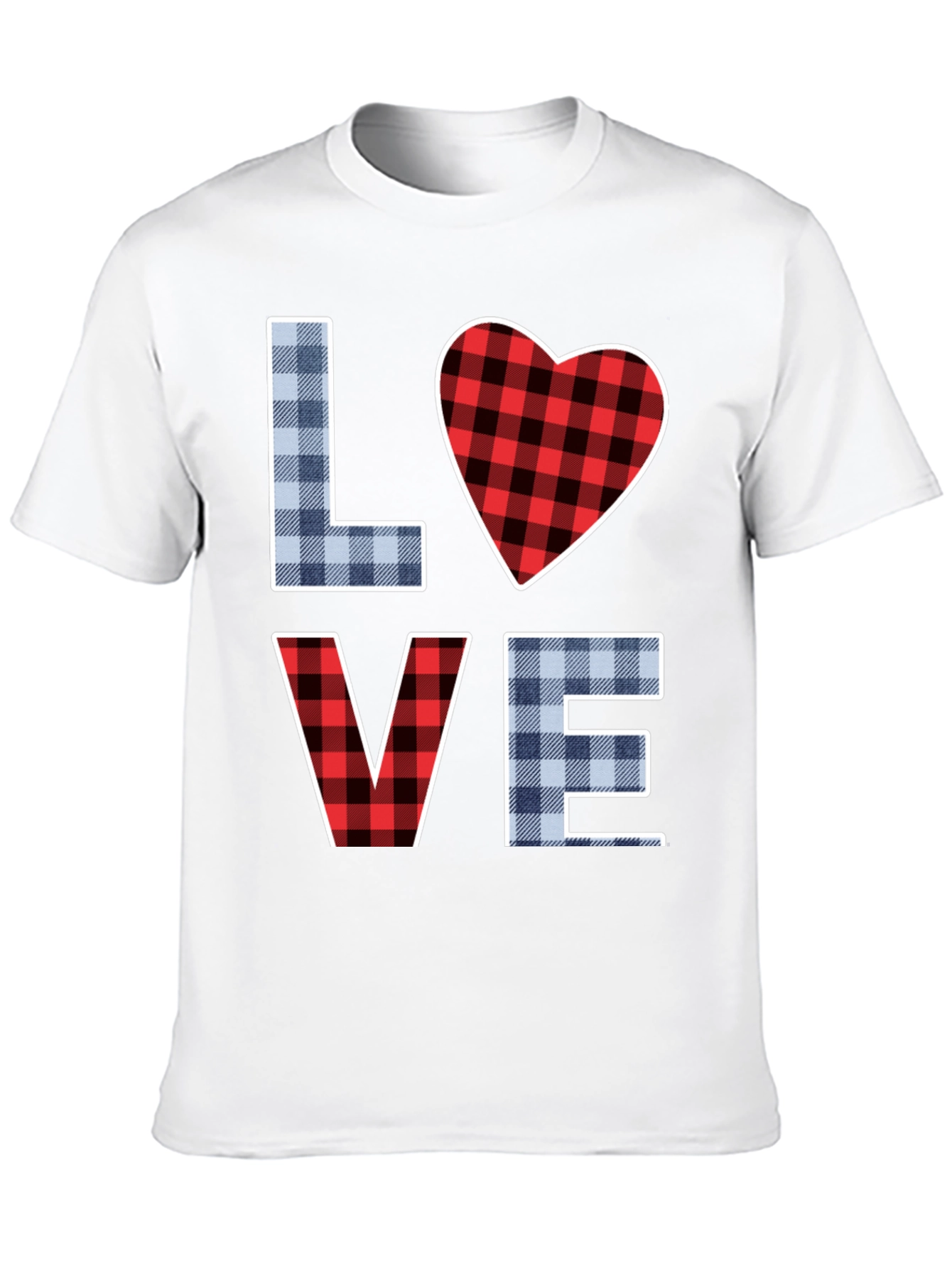 Plaid LOVE Graphic T-Shirt - 10