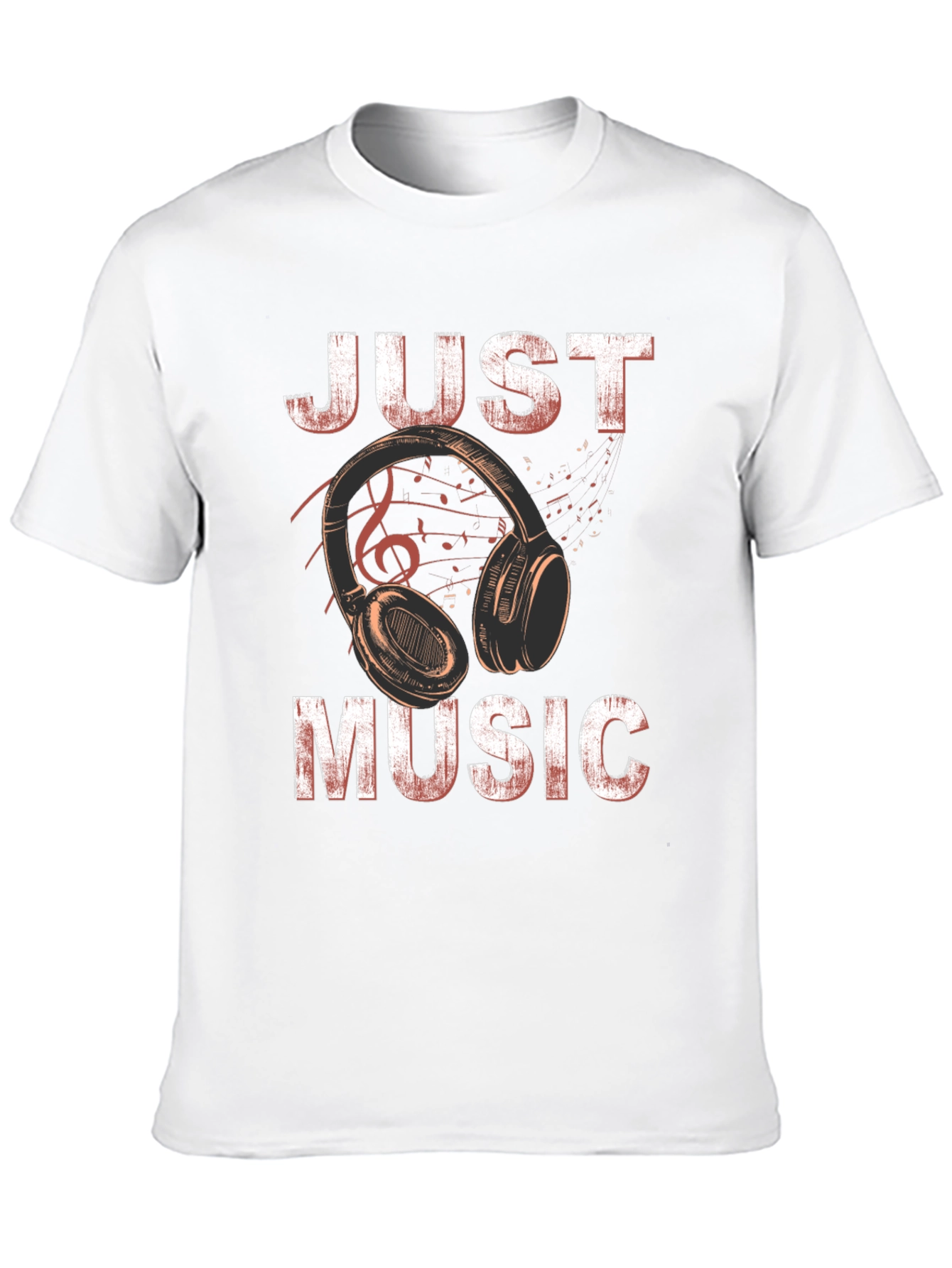 Black Just Music Black Graphic T-Shirt view 10