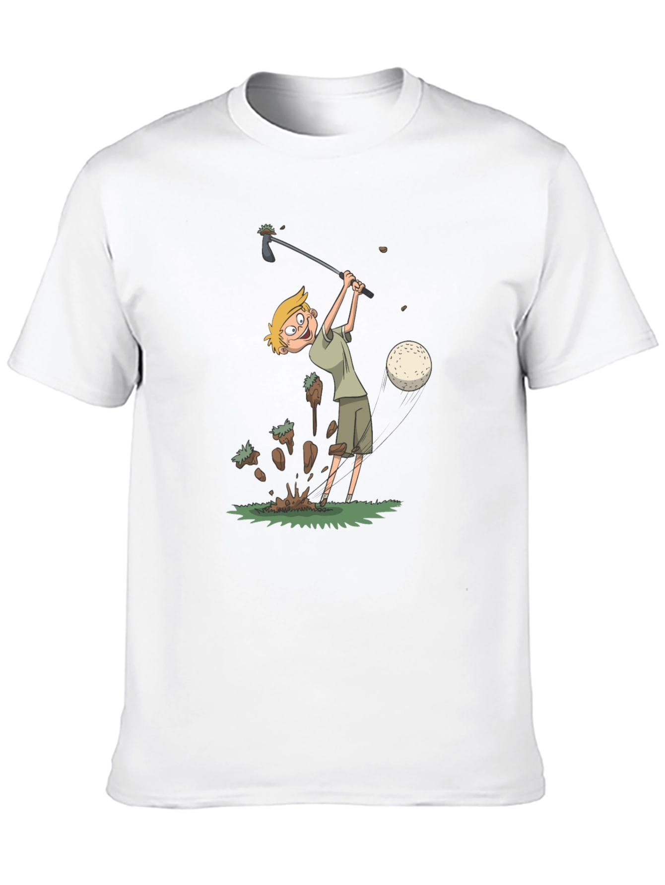 Black Funny Golf Cartoon T-Shirt view 10