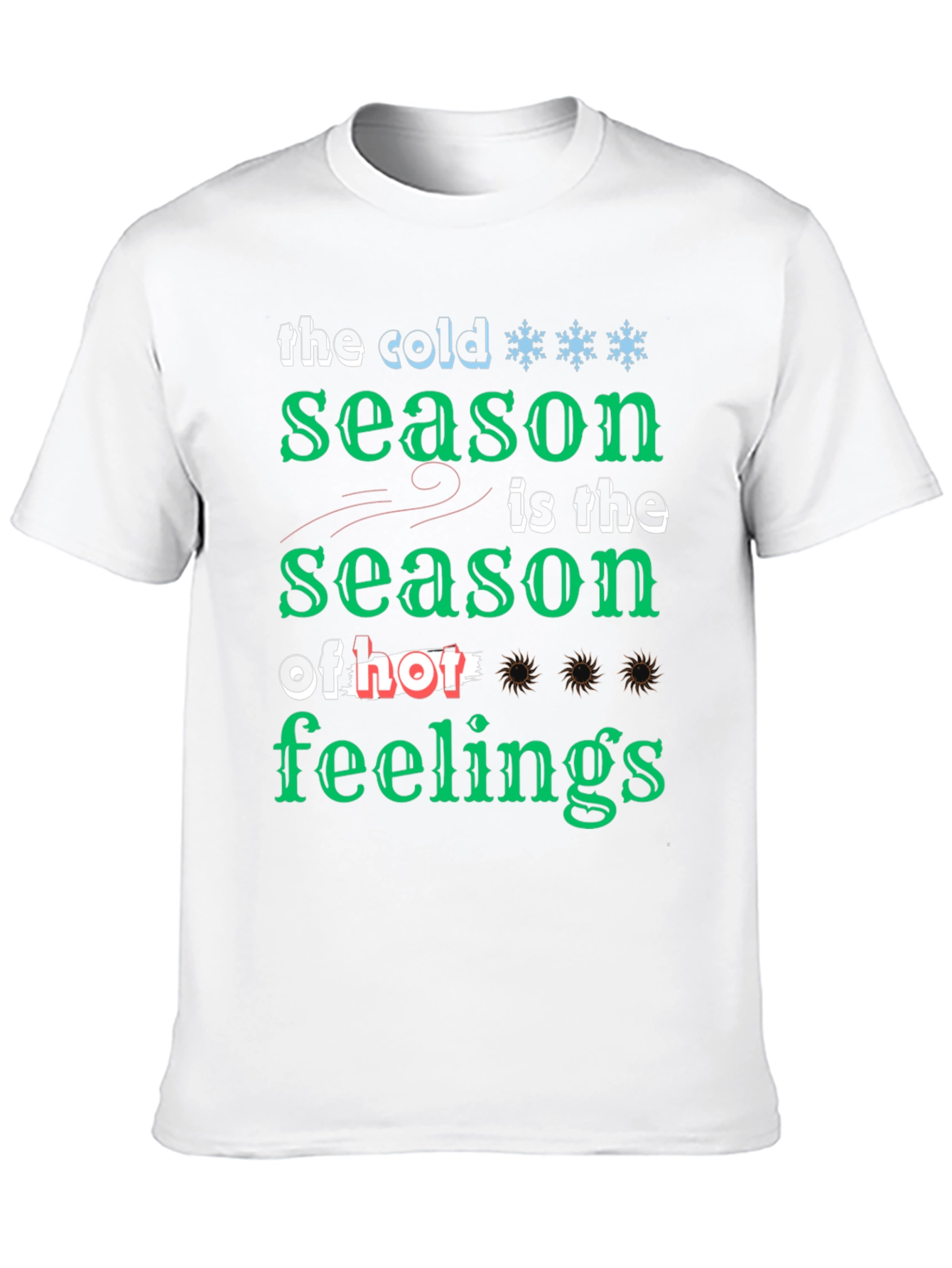 Black Cold Season of Feelings Graphic T-Shirt view 10