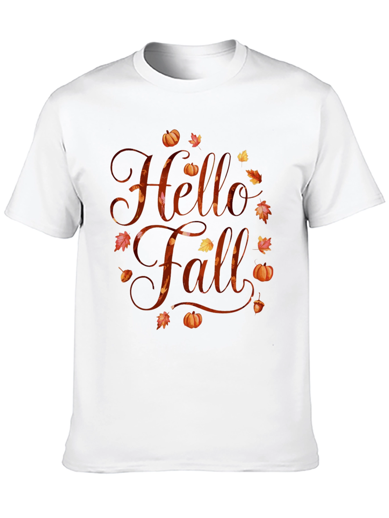 Black Hello Fall Graphic Tee - Autumn Season Shirt view 10