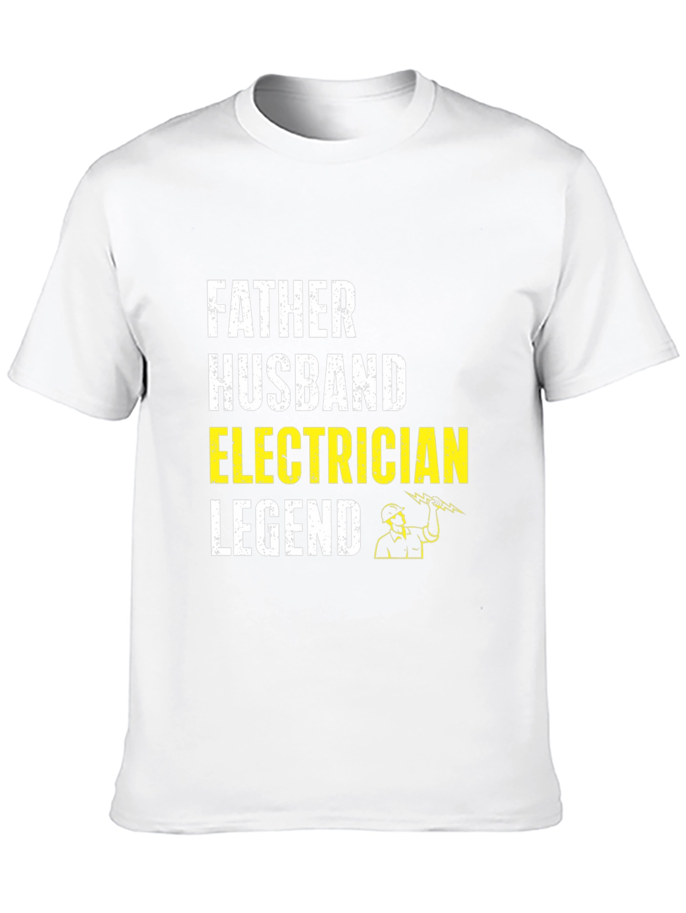 Black Father Husband Electrician Legend T-Shirt view 10