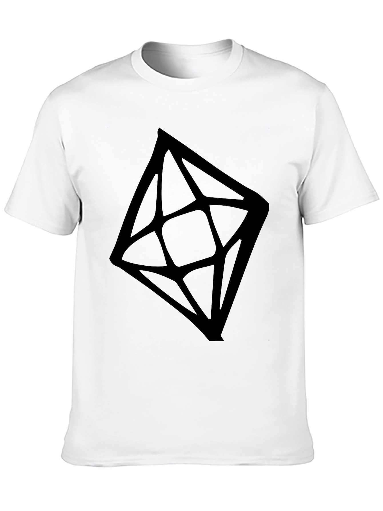 Black Geometric Black Tee - Modern Minimalist Style view 10