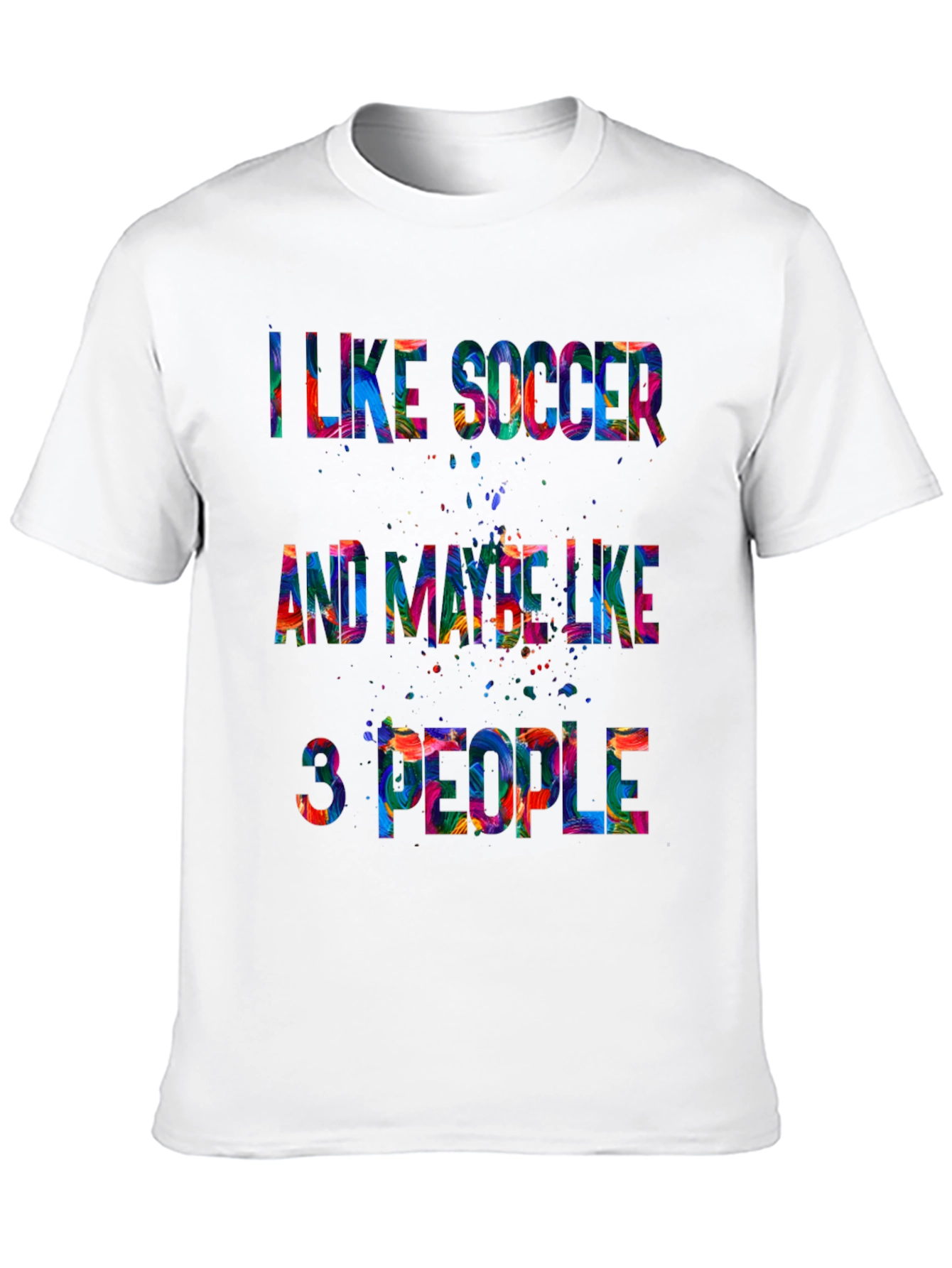 Black I Like Soccer T-Shirt view 10